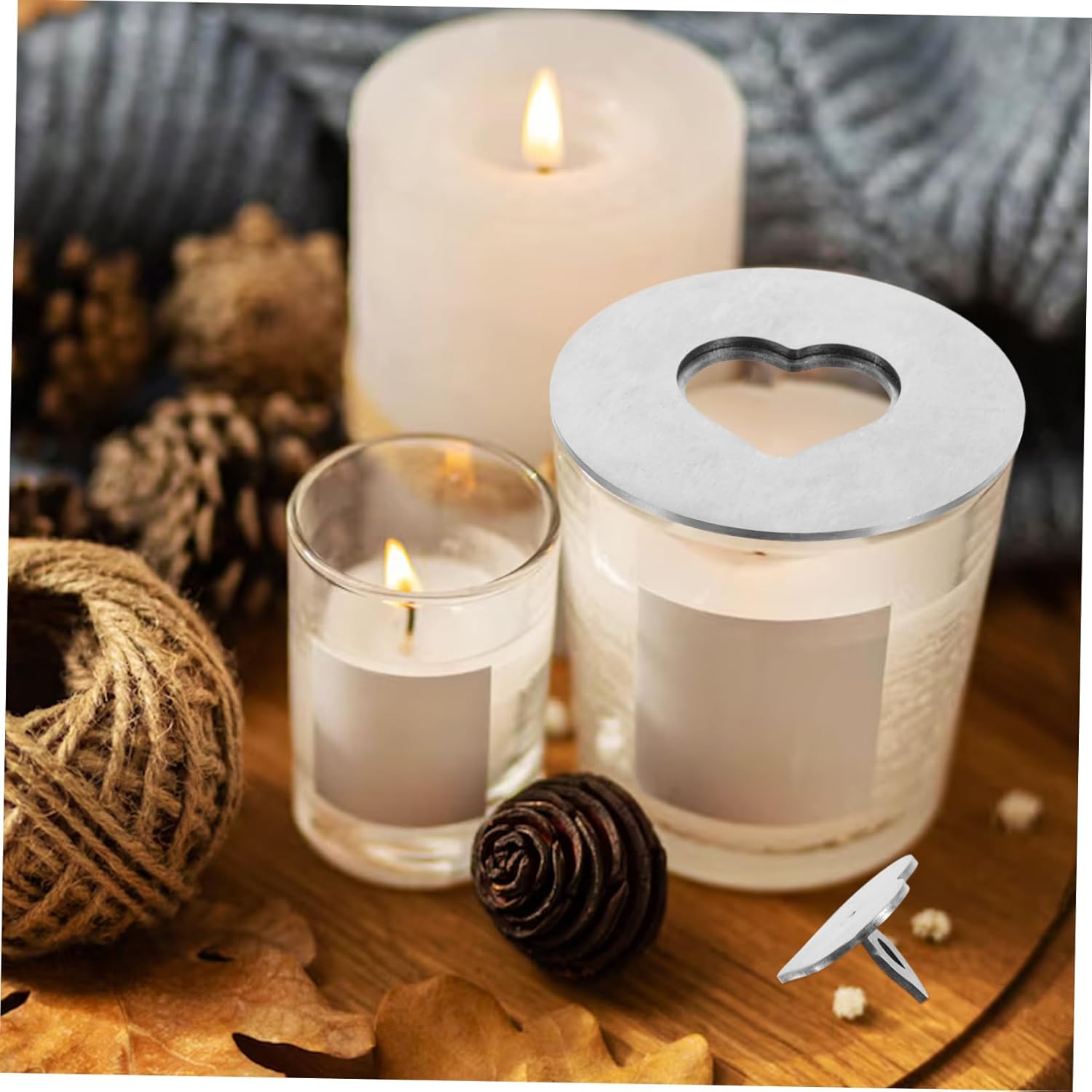 STOBAZA Jar Topper Lid Shade for Candle Jars