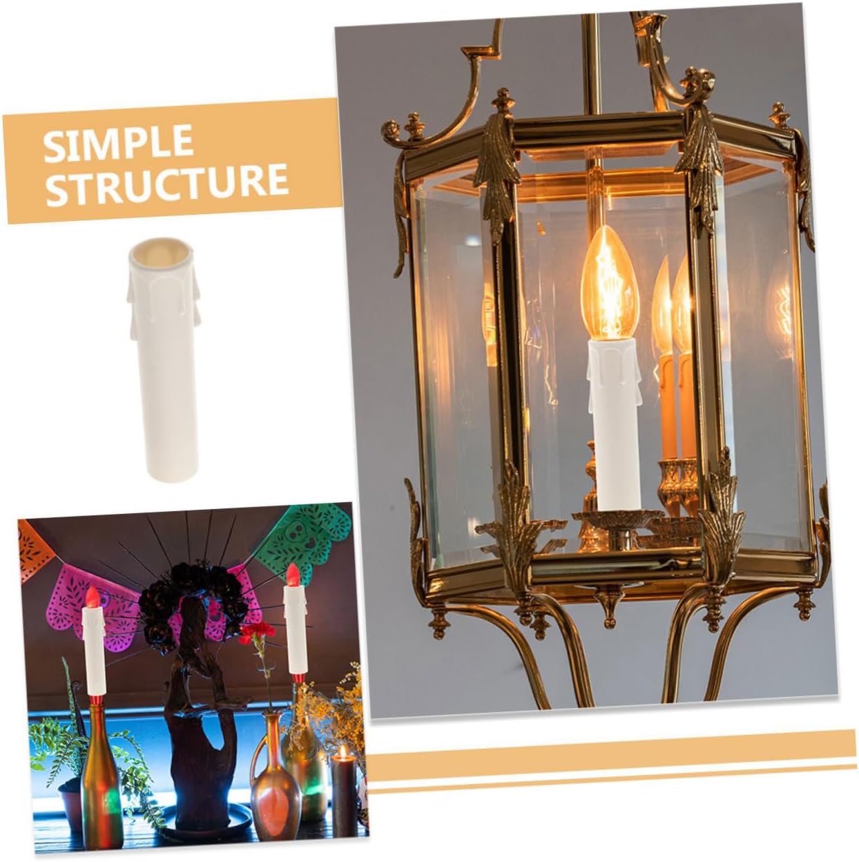 Zerodeko 15PCS Candle Drip Sleeves for Chandeliers and Candelabras