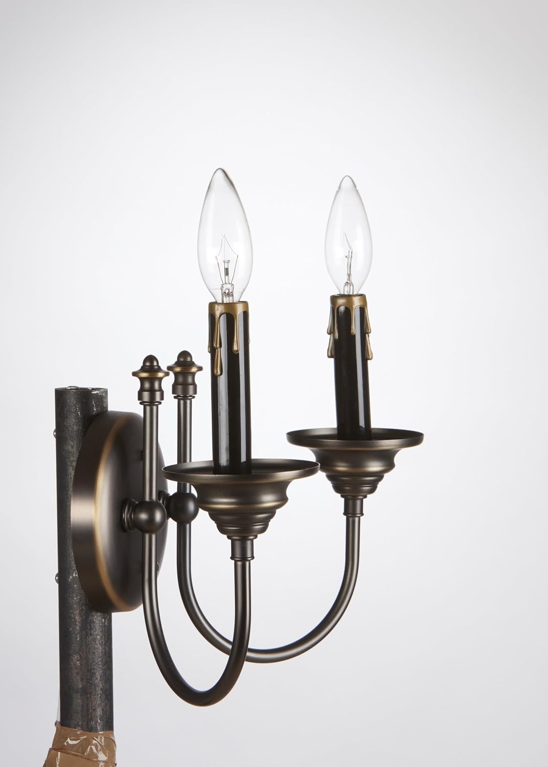 Upgradelights Black Gold Fibre Drip Candle Cover Socket Covers 34 Inch Diameter Sleeves