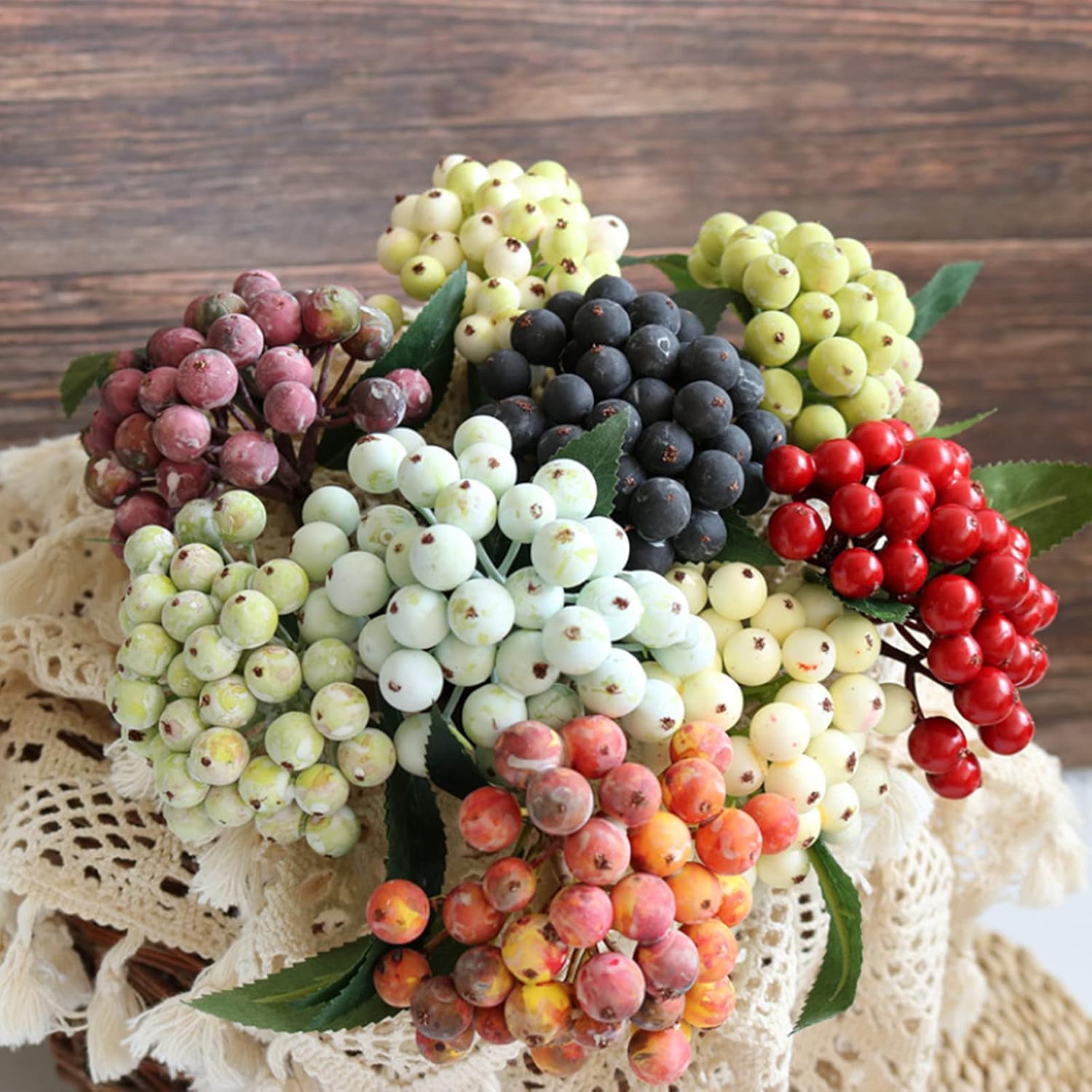 10 PCS Artificial Berry Branches for Home Decor