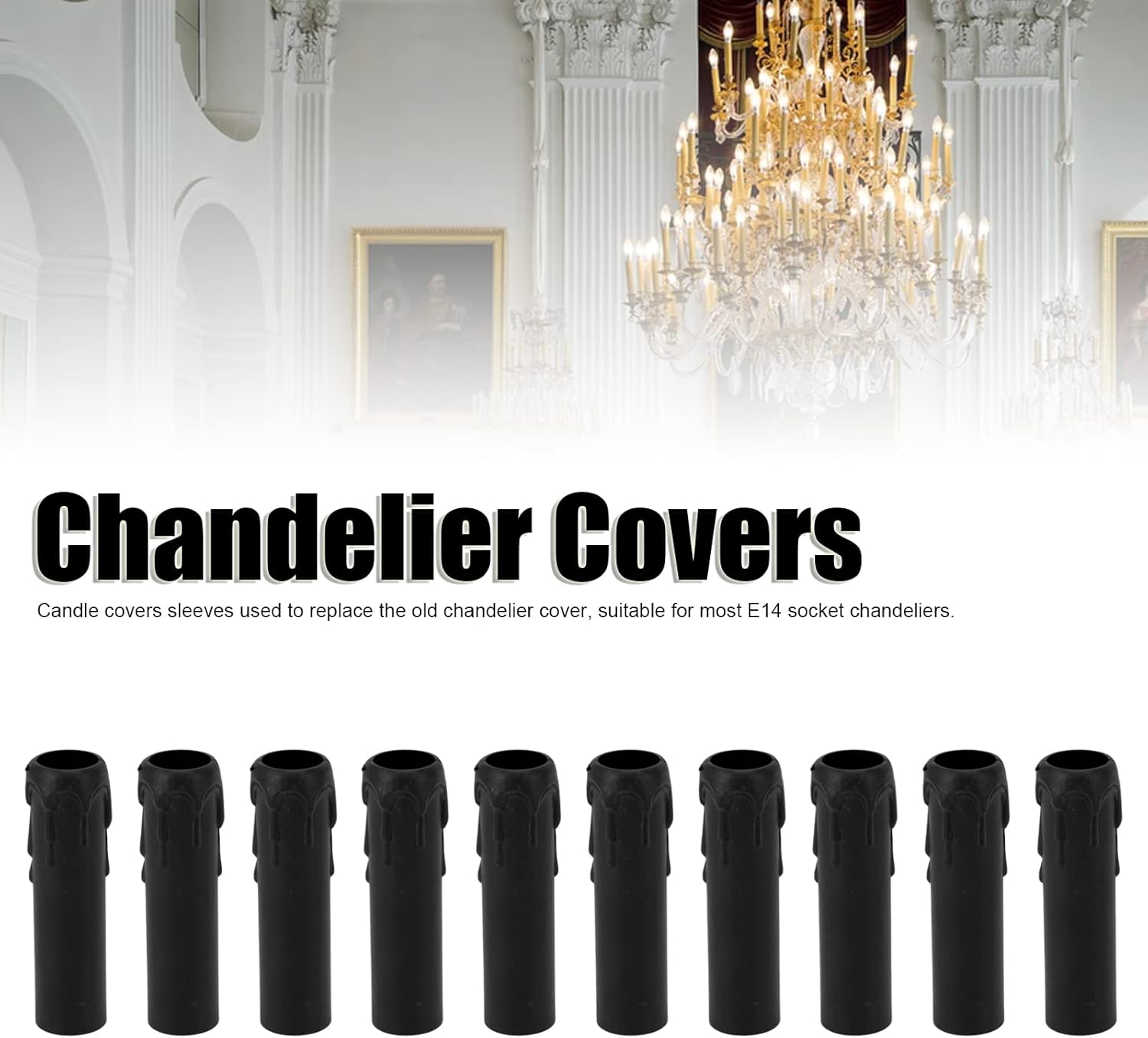 4 Inch 10pcs Candle Covers for Chandeliers