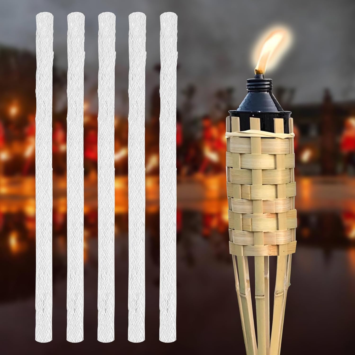 5 Pack Fiberglass Torch Wicks for Long Life Use