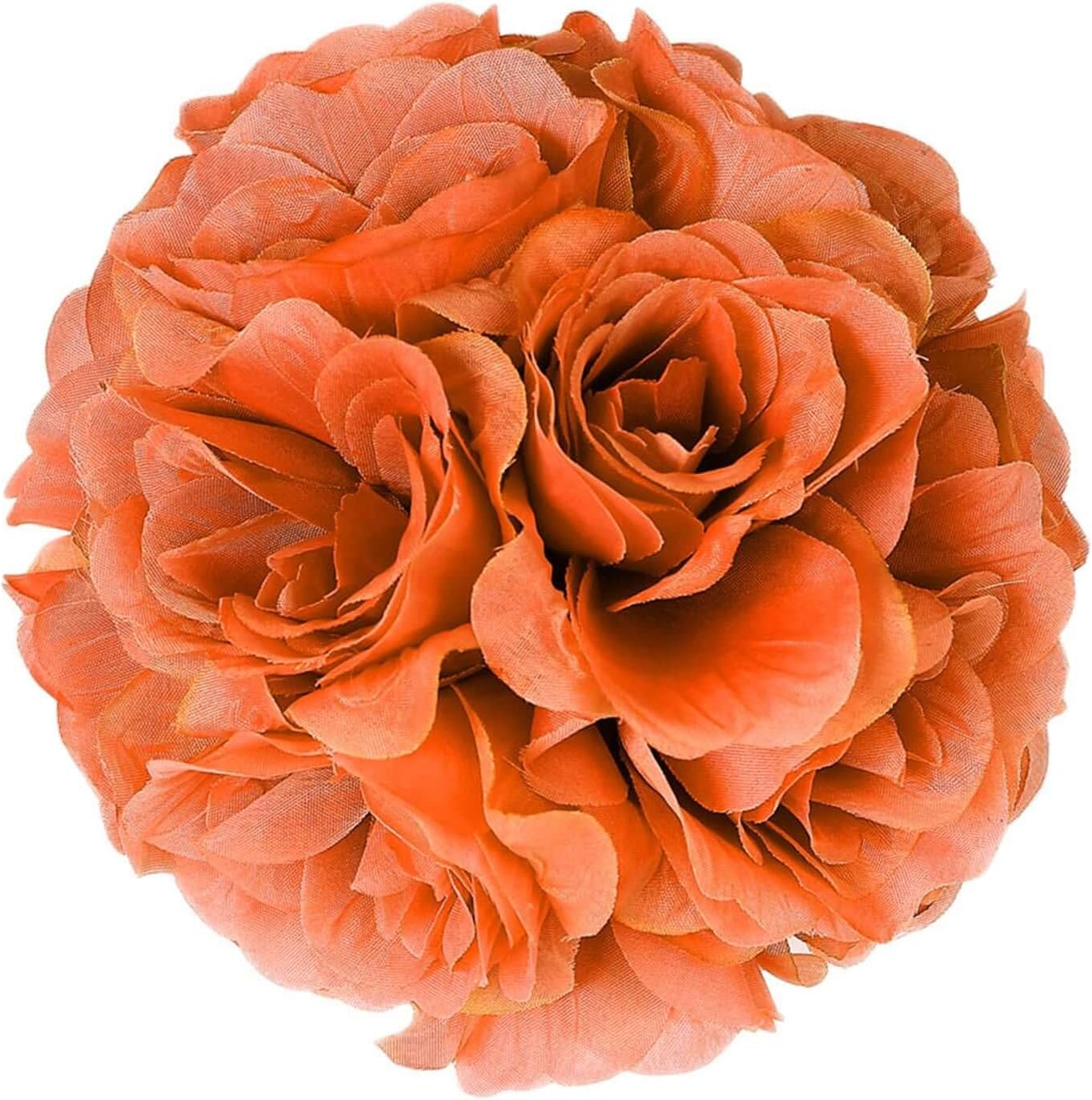 Efavormart 2 Pack 7 Inch Terracotta Silk Rose Pomander Kissing Ball