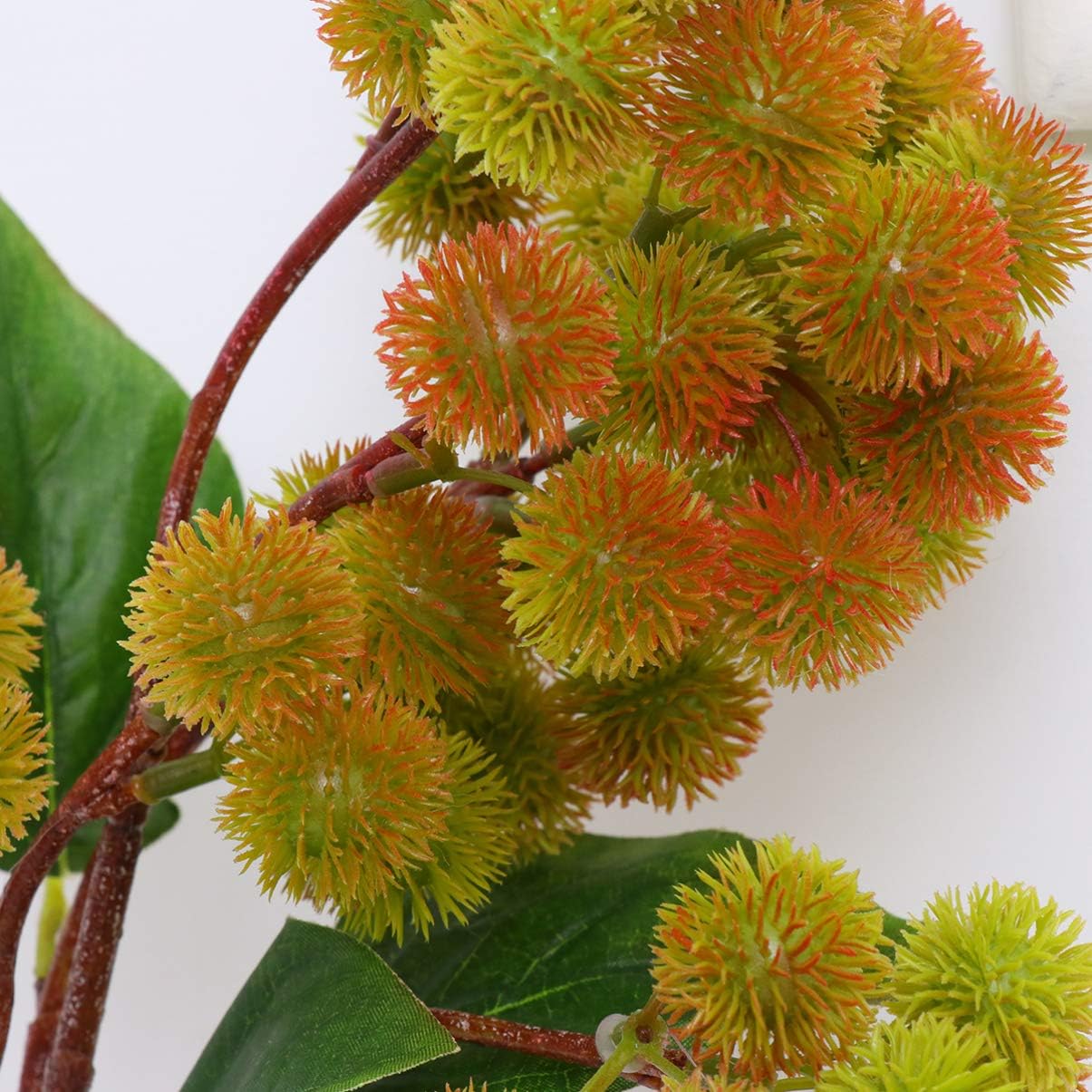 Cabilock Artificial Chestnut Fruit Decoration 1pc Dark Green