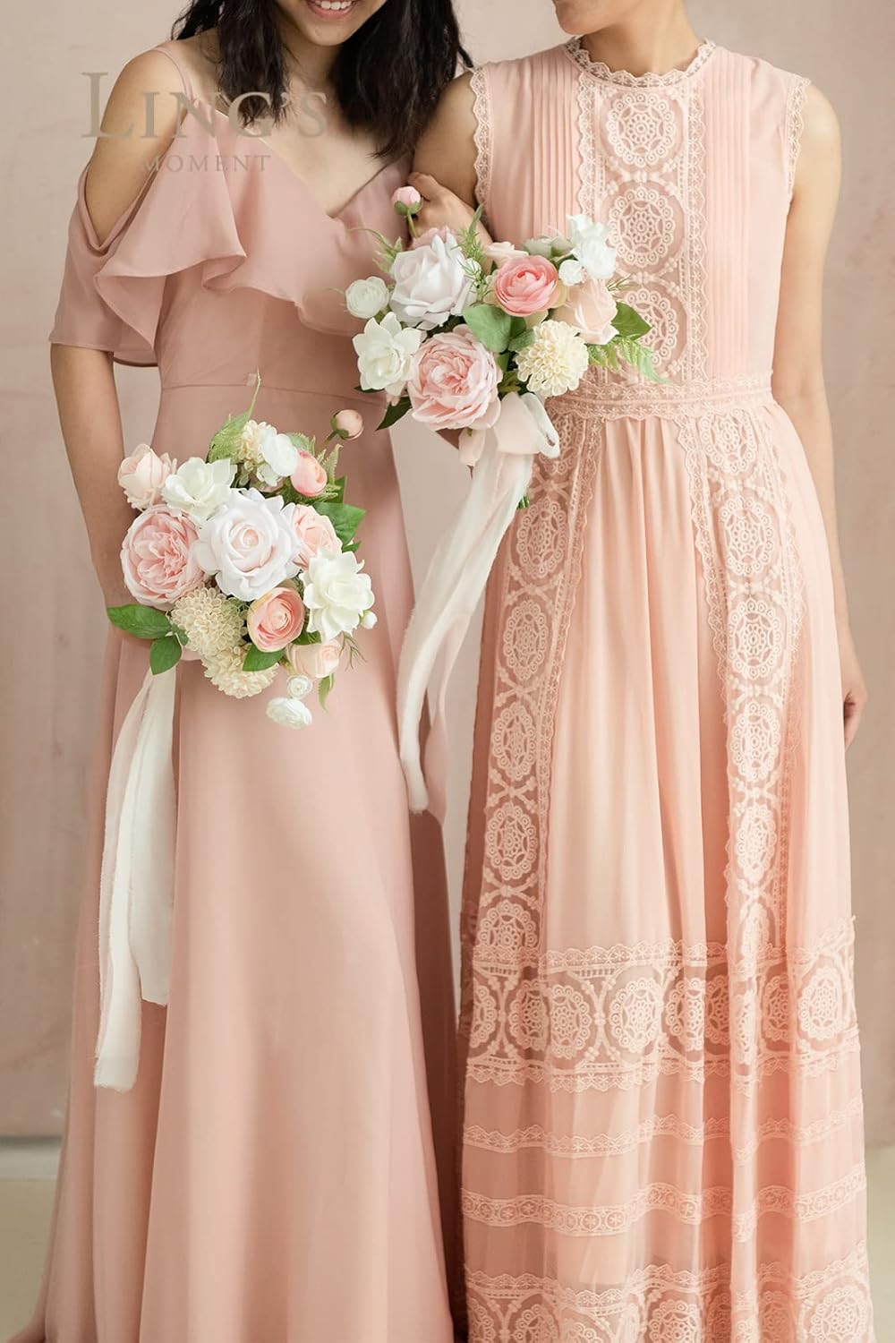 Lings Moment Blush Pink Artificial Flower Set