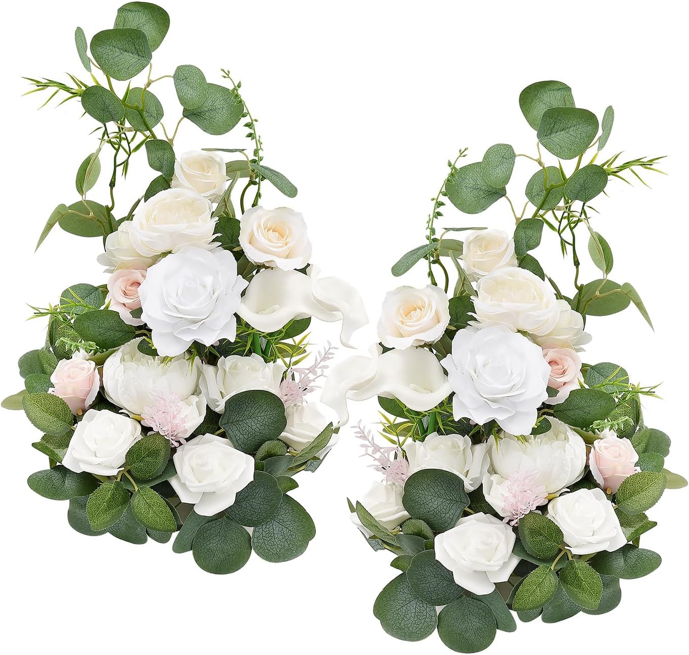 Belupai 2 Pcs Free Standing Artificial Flowers for Wedding Ceremony