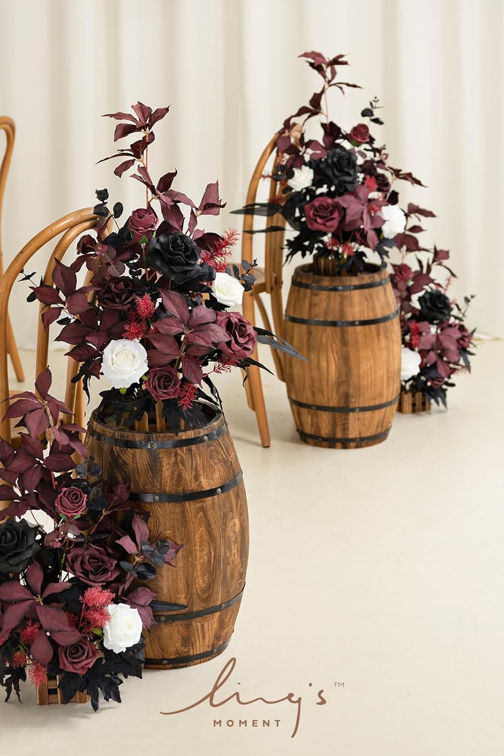 Lings Moment 175 Inch Artificial Flower Arrangements 4pcs Wedding Decor