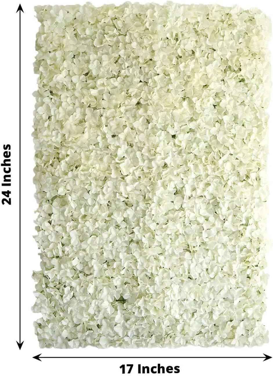 Efavormart 4 Piece Cream Silk Hydrangea Flower Decor Wall