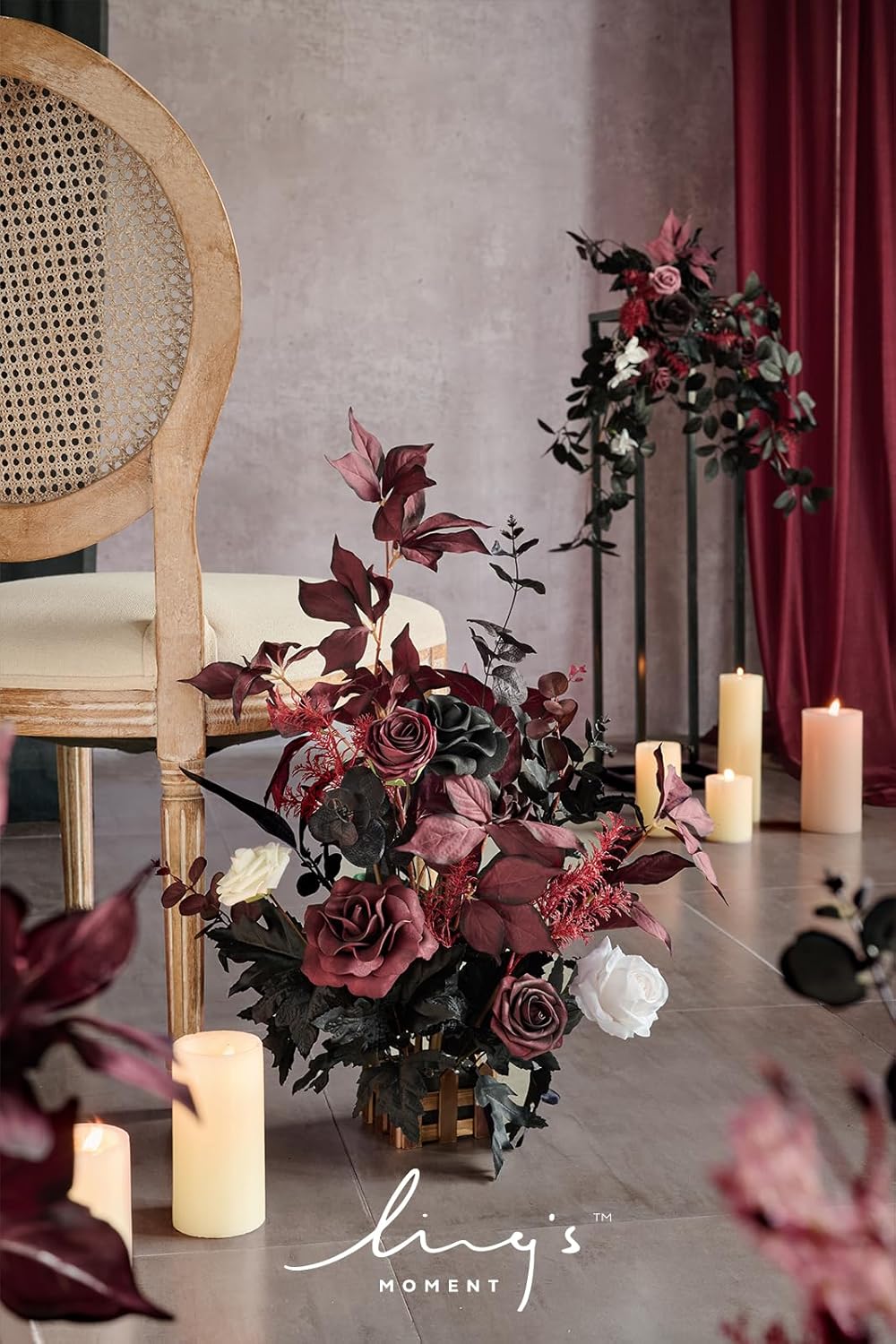 Lings Moment 175 Inch Artificial Flower Arrangements 4pcs Wedding Decor