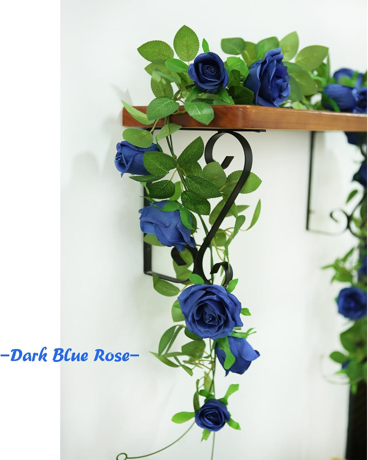 Felice Arts 2 Pack Royal Blue Artificial Rose Garland