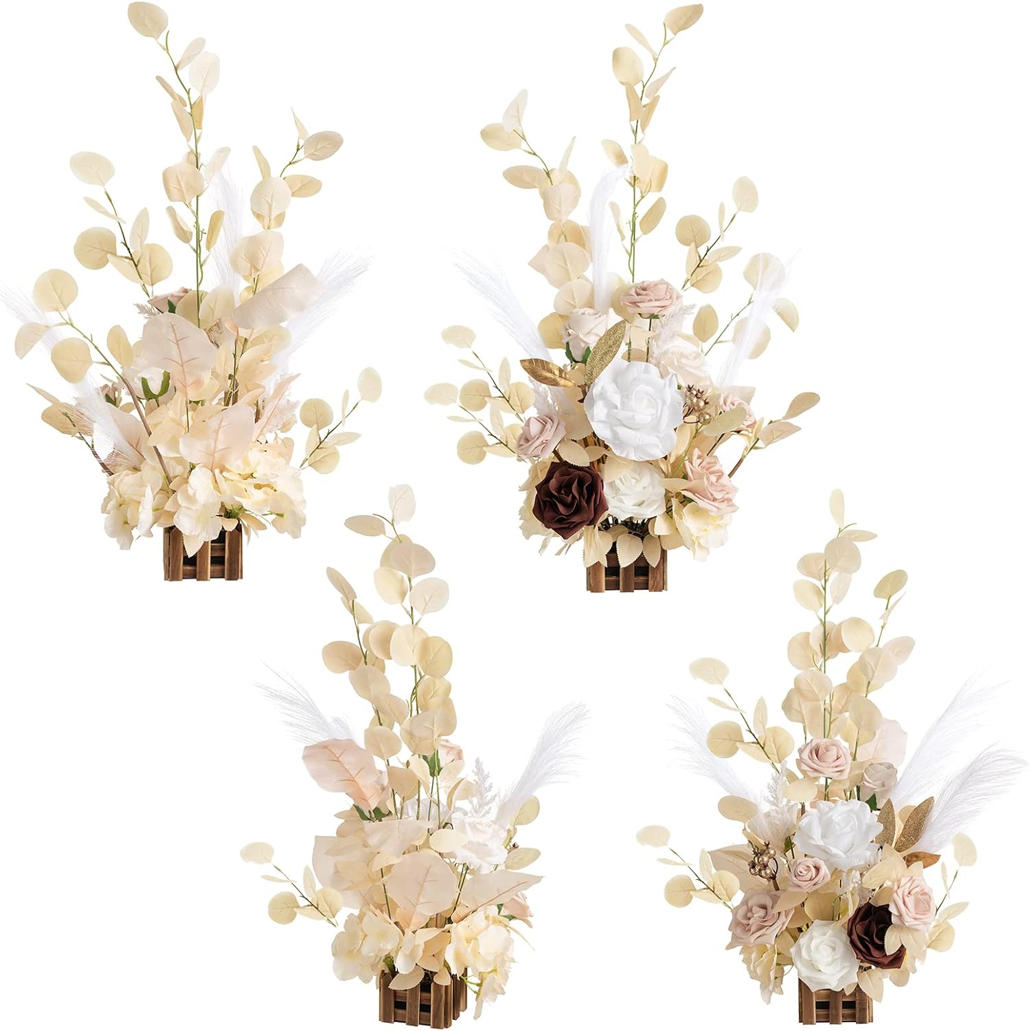 Lings Moment 175 Tall Artificial Flowers Arrangements 4pcs Wedding Decorations