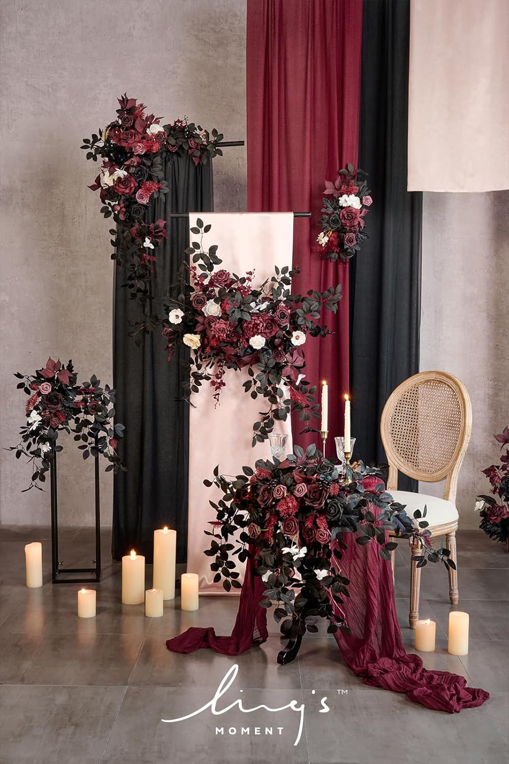 Lings Moment 175 Inch Artificial Flower Arrangements 4pcs Wedding Decor