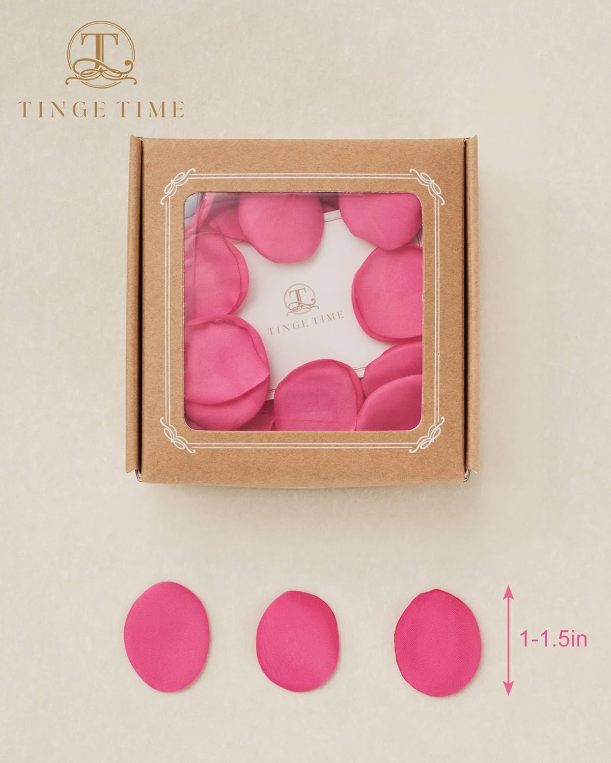 TINGE TIME Hot Pink Artificial Rose Petals 200pcs