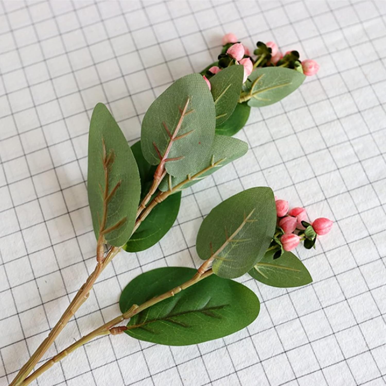 3Pcs Artificial Hypericum Berry Stem for Wedding Home Decor