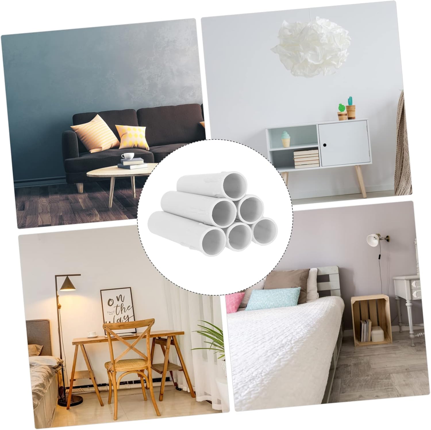 Happyyami 20pcs White Votive Candles with Candle Holders