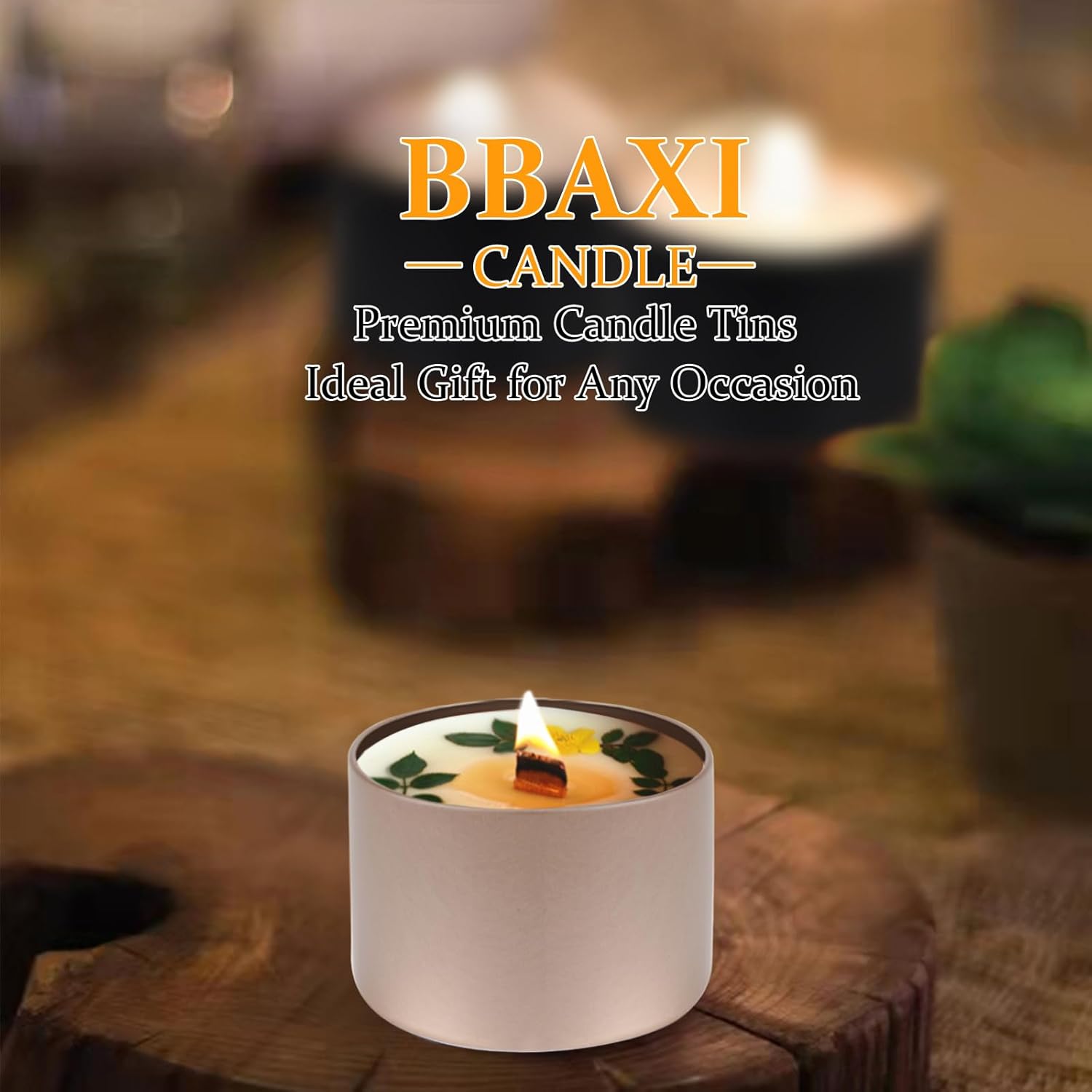 BBAXI 24PCS 4OZ Rose Gold Candle Tins for DIY Candles