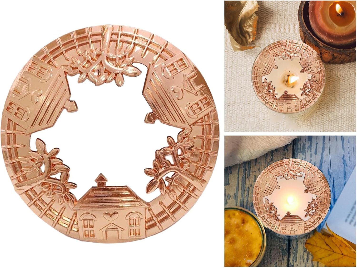 3X Candle Topper Lid for Jar Candles Decor Collection