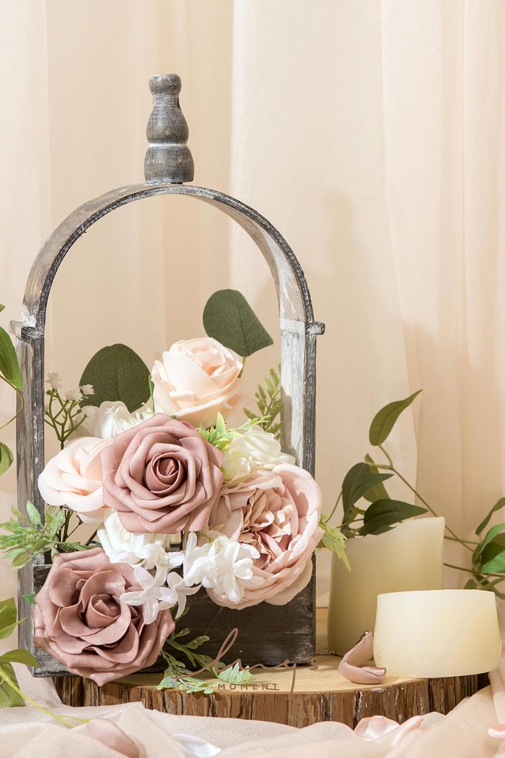 Lings Moment Garden Dusty Rose Artificial Wedding Flowers Combo