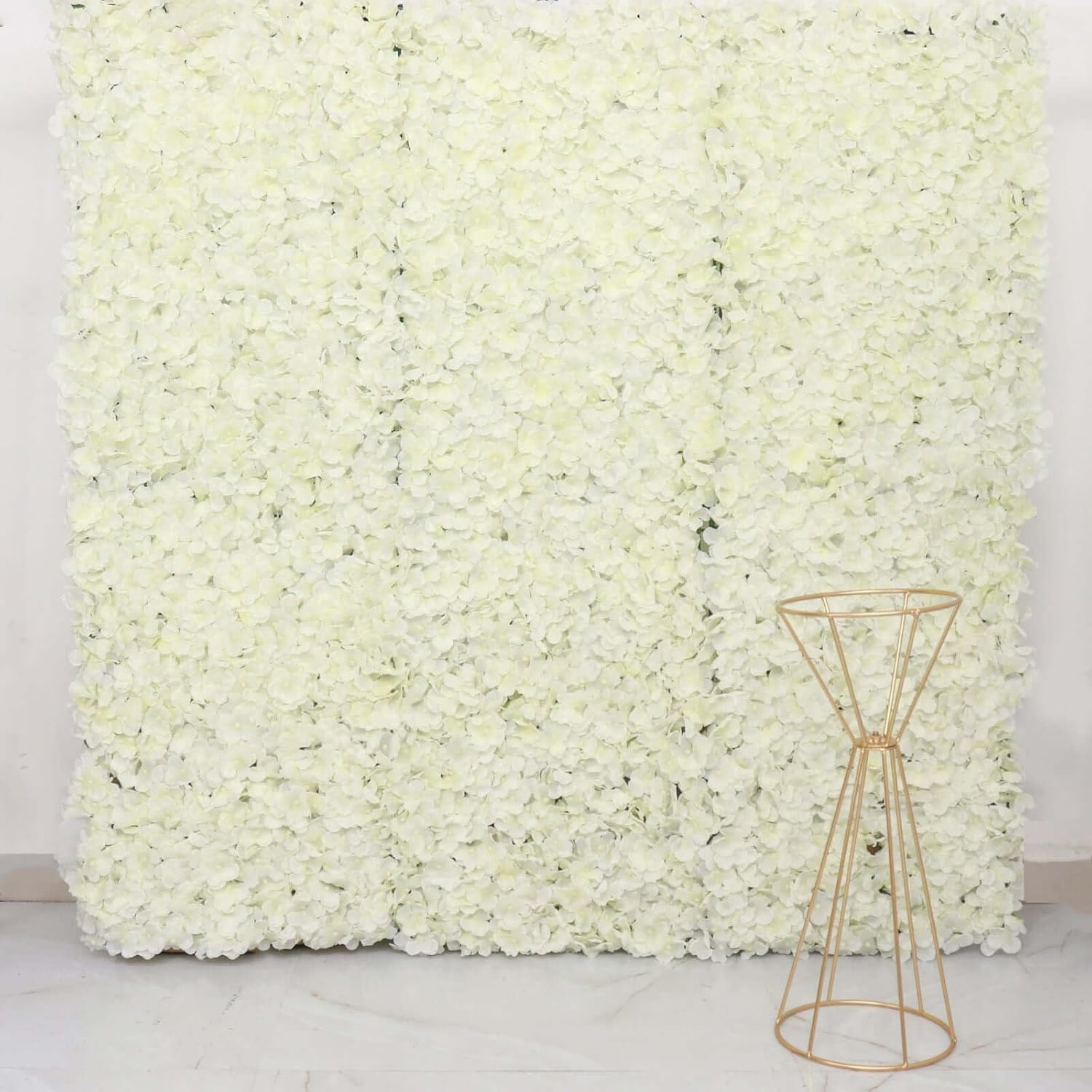 Efavormart 4 Piece Cream Silk Hydrangea Flower Decor Wall