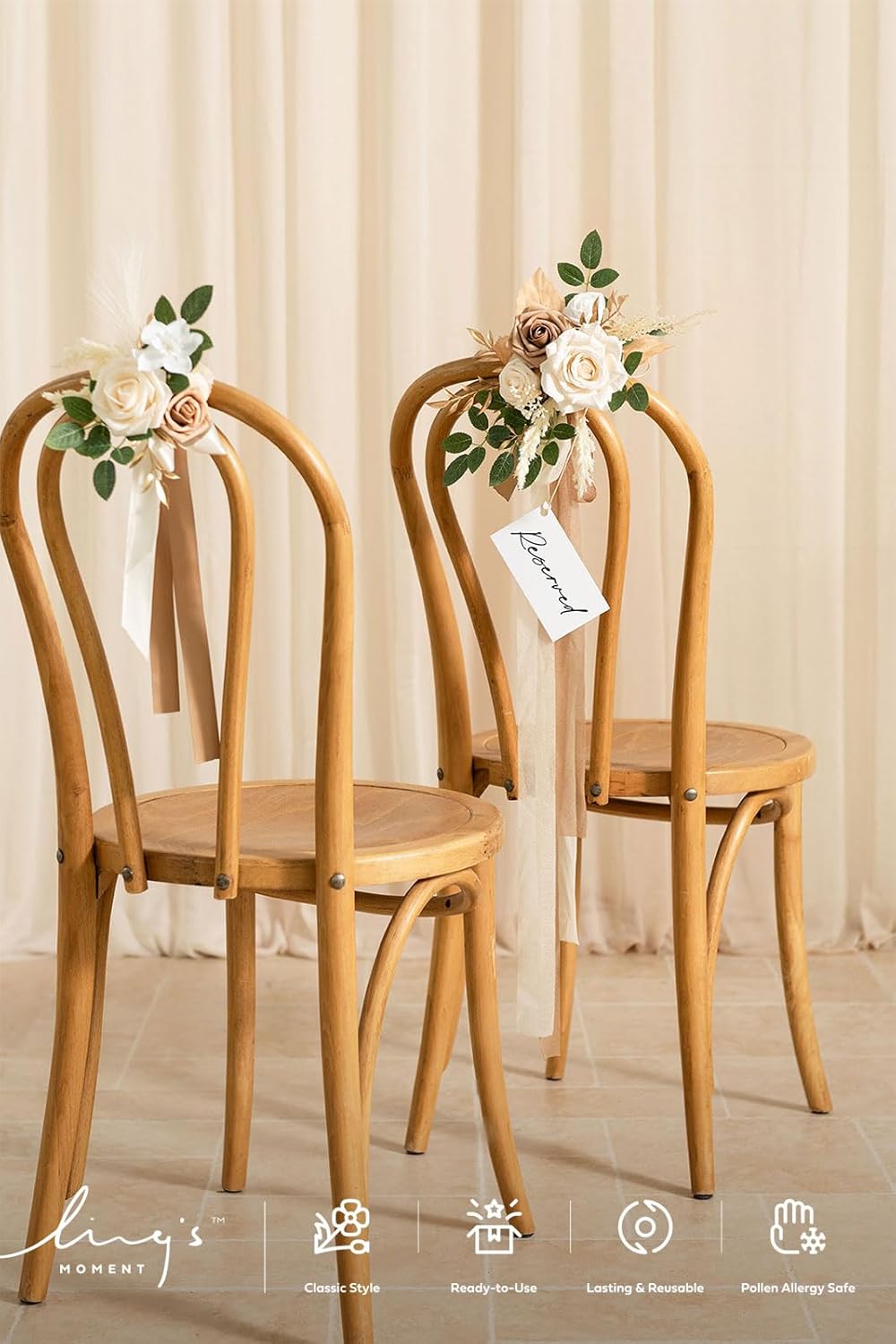 Lings Moment 8pcs Wedding Aisle Chair Decorations