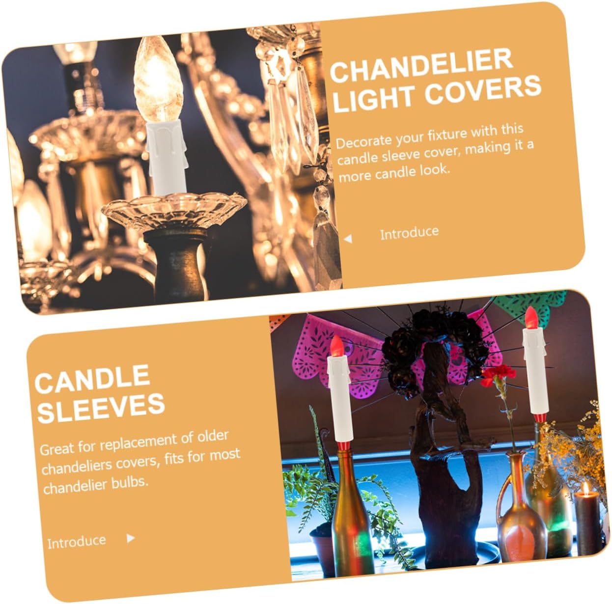 IMIKEYA Candle Covers for Chandeliers 20pcs