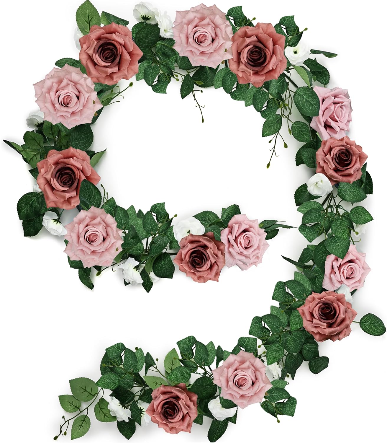 Dusty Pink Artificial Rose Garland 59 Ft Wedding Decor