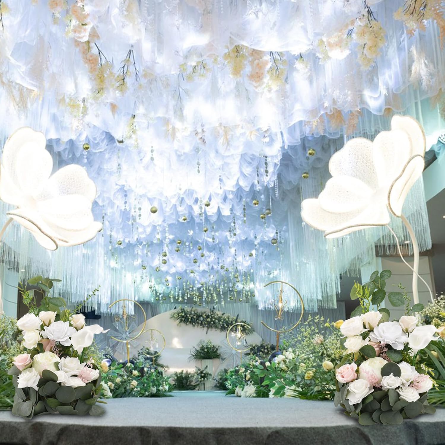 Algado 15in Freestanding Artificial Flowers for Wedding Aisle and Ceremony Reception