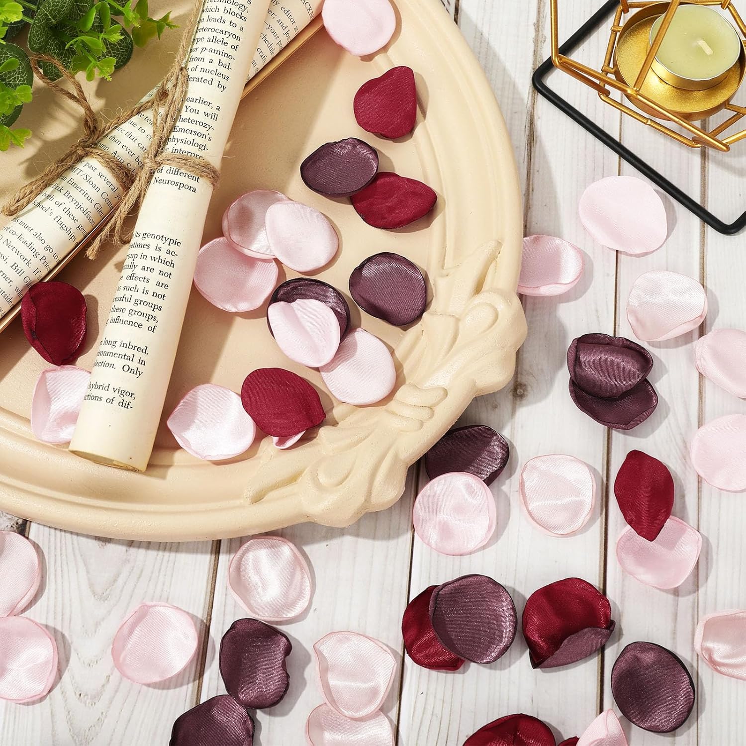 Whaline 400Pcs Artificial Silk Rose Petals Set