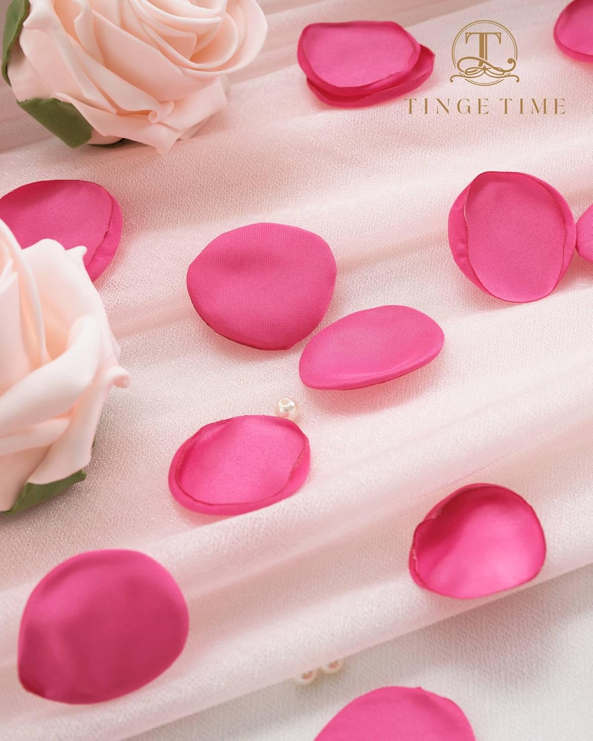 TINGE TIME Hot Pink Artificial Rose Petals 200pcs