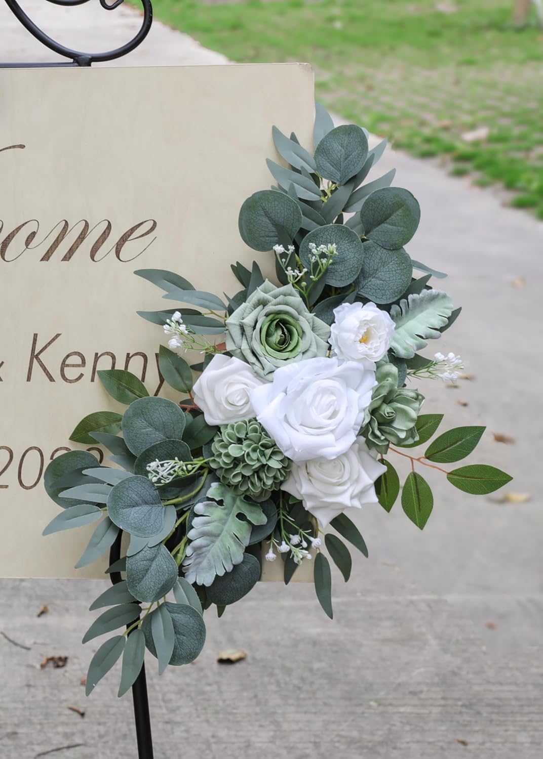 Ponatia Wedding Arch Flowers Pack of 2 Sage Green