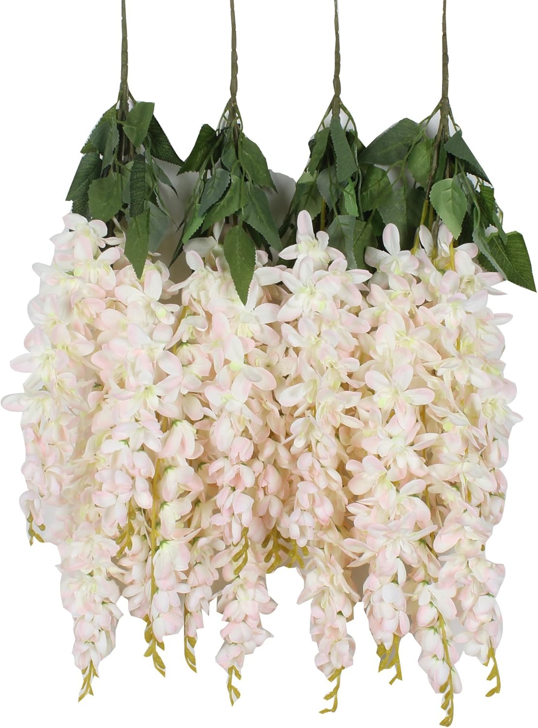 Duovlo Silk Wisteria Flower Artificial Hanging Vine Decor Set