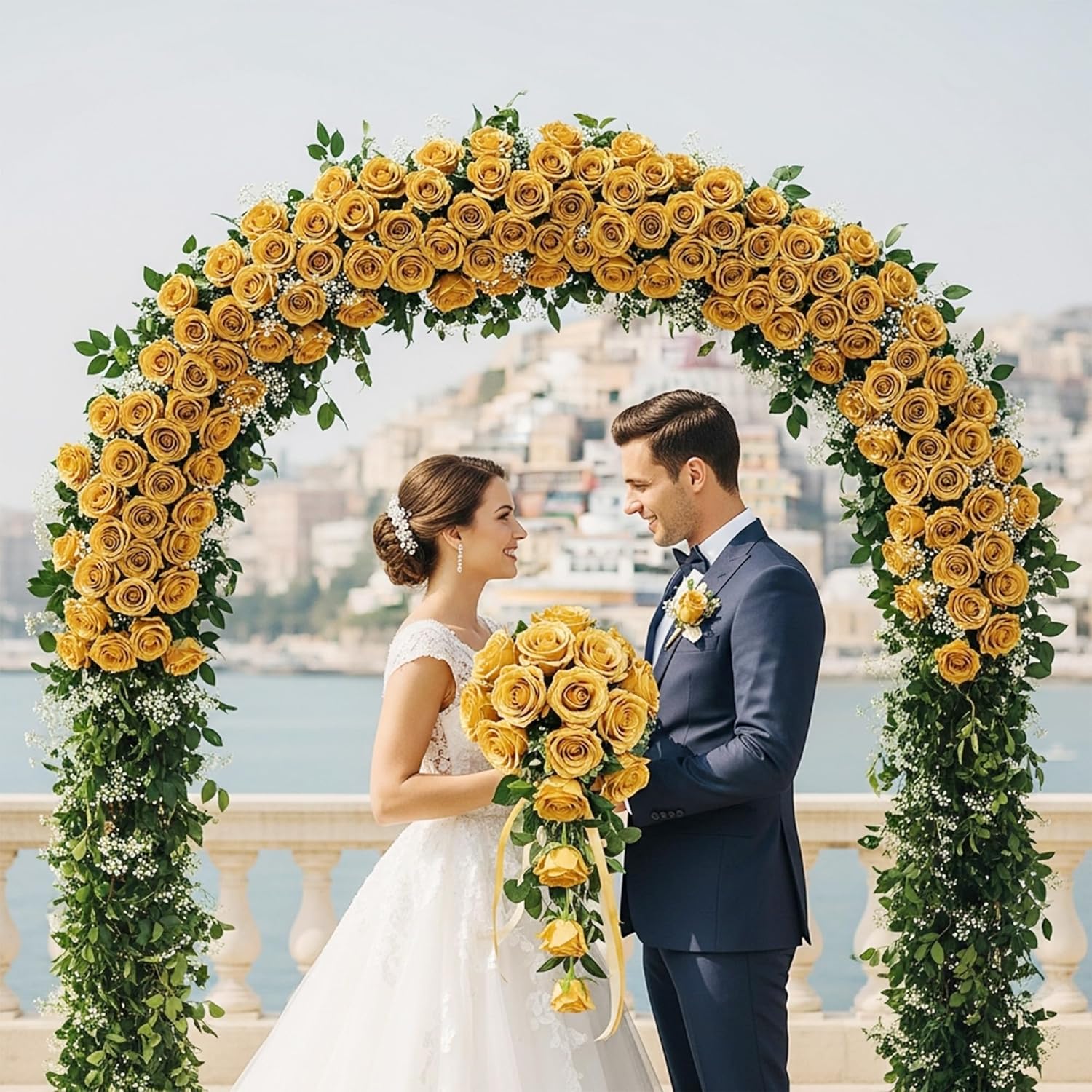 60PCS Gold Rose Artificial Flowers for Events and Decor
