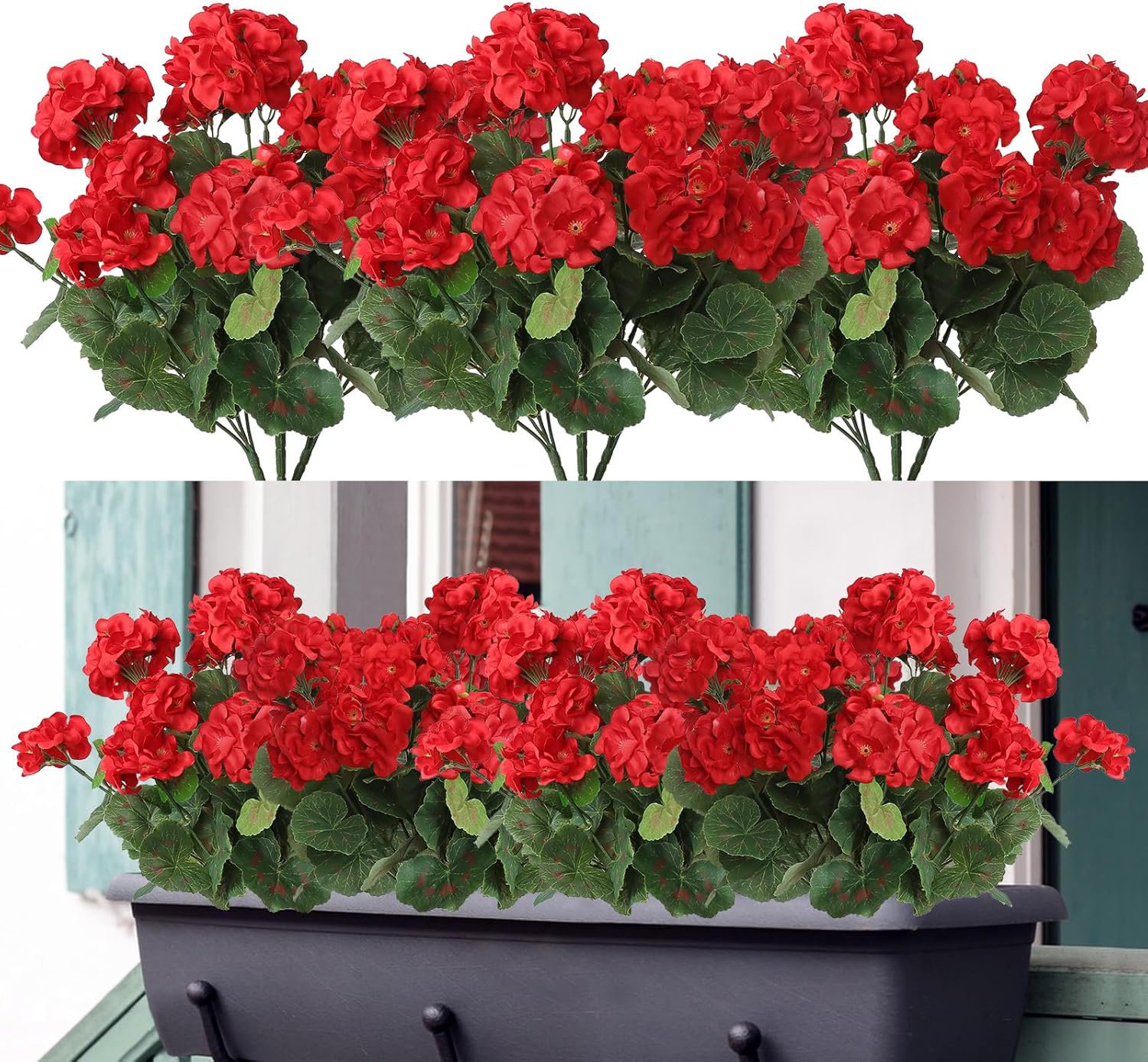 Dremisland 3 Pack Artificial Geranium Flowers