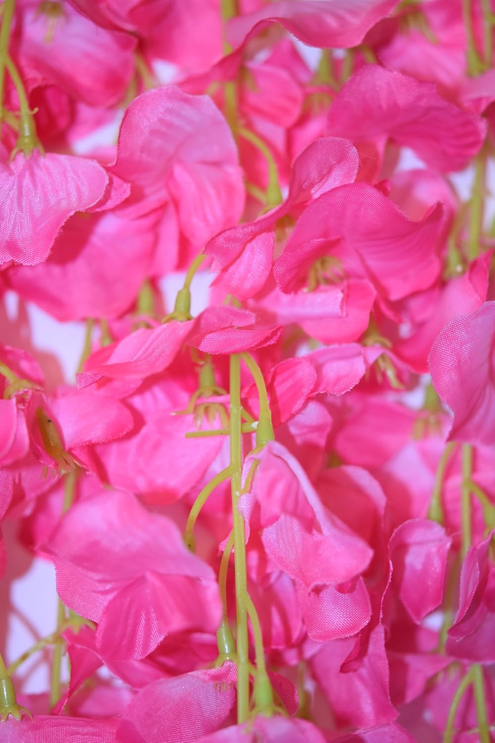 DearHouse 12 Pack Artificial Wisteria Vine Hanging Garland Pink