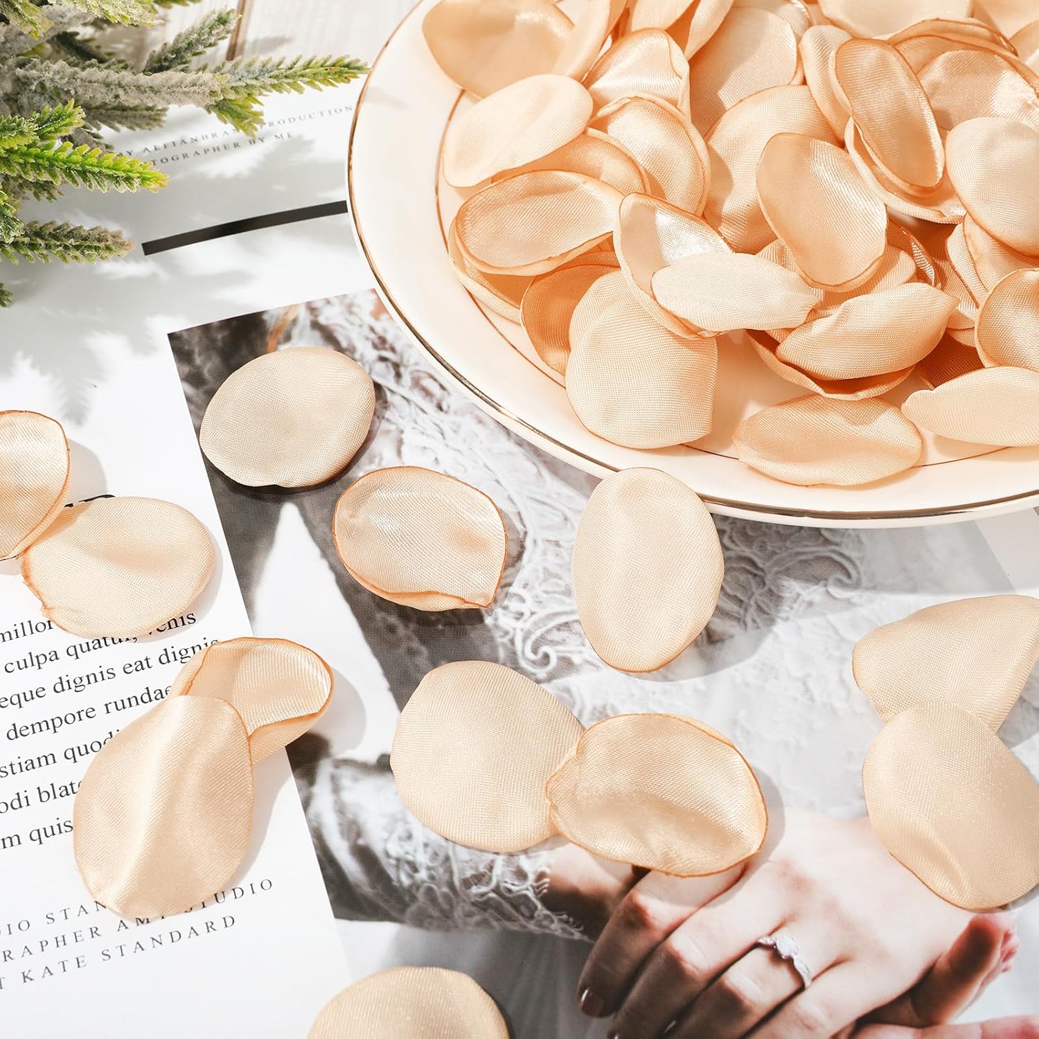 Whaline Champagne Gold Rose Petals 600Pcs Set