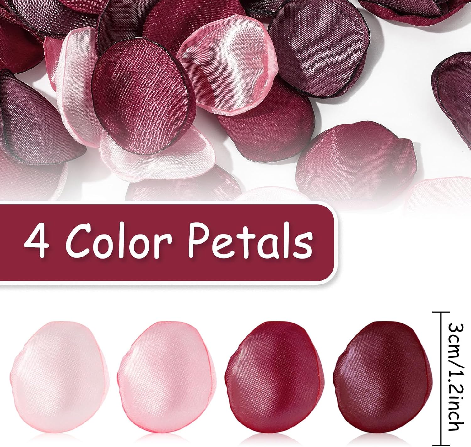 Whaline 400Pcs Artificial Silk Rose Petals Set