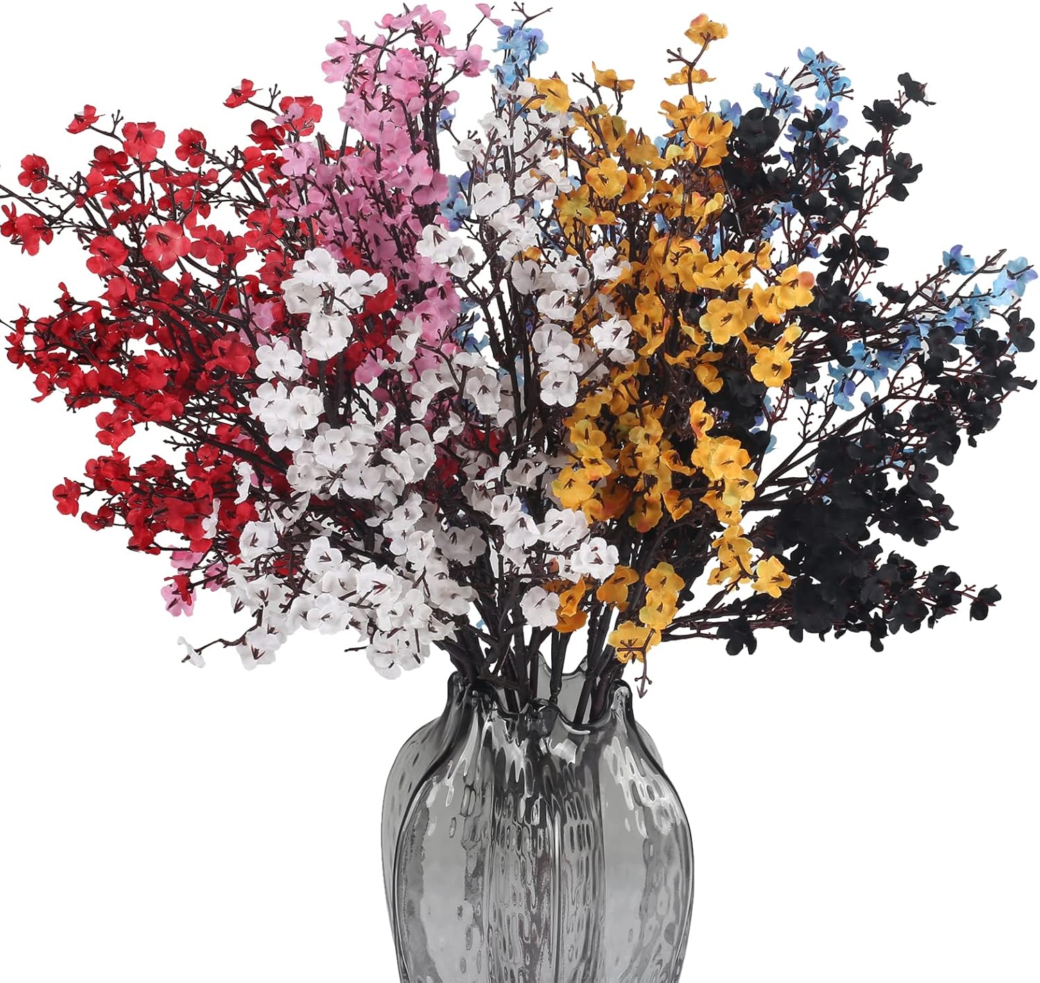 AILANDA 16PCS Pink Artificial Baby Breath Flowers Bouquet Vase Fillers