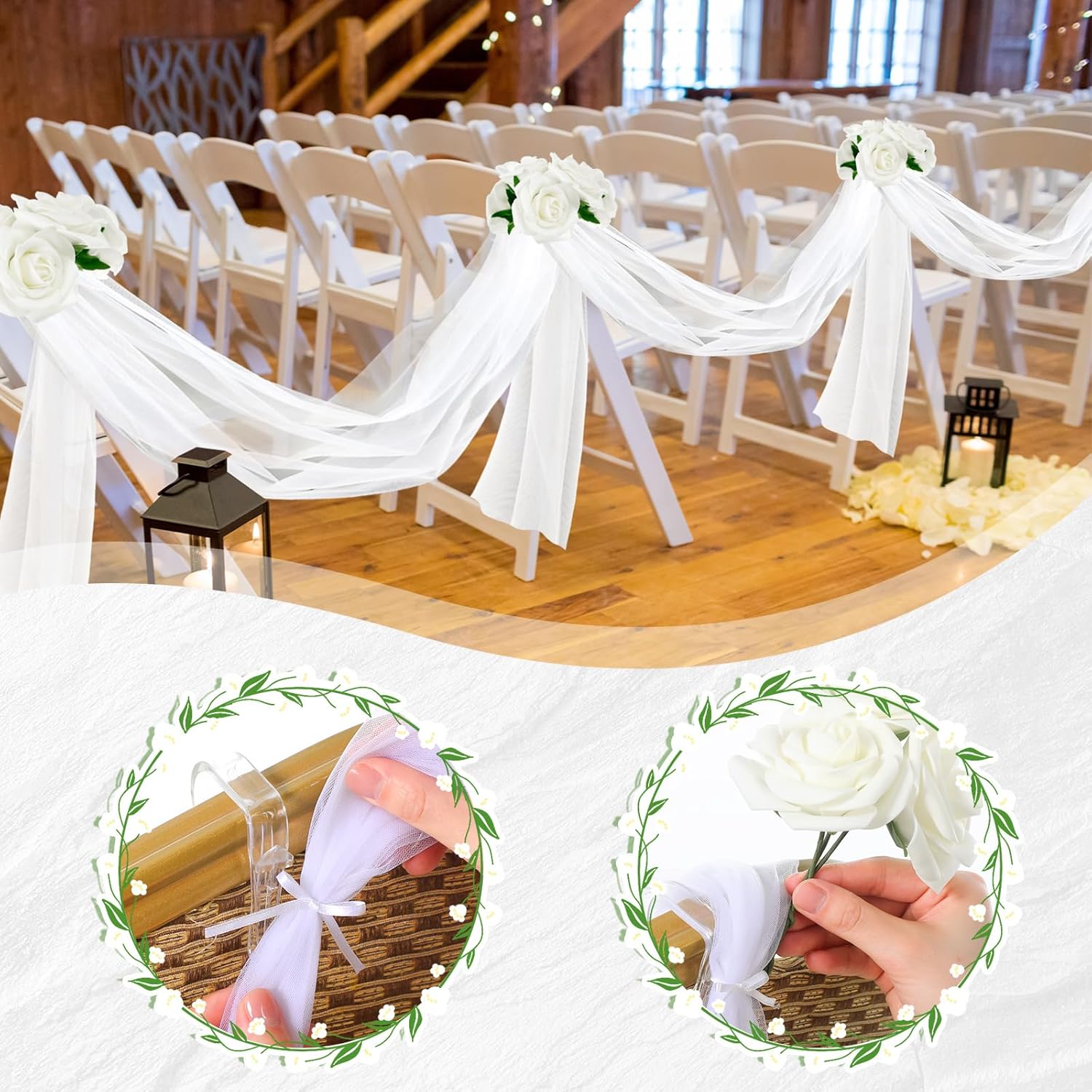 Riceshoot 34 Pcs Wedding Aisle Decorations
