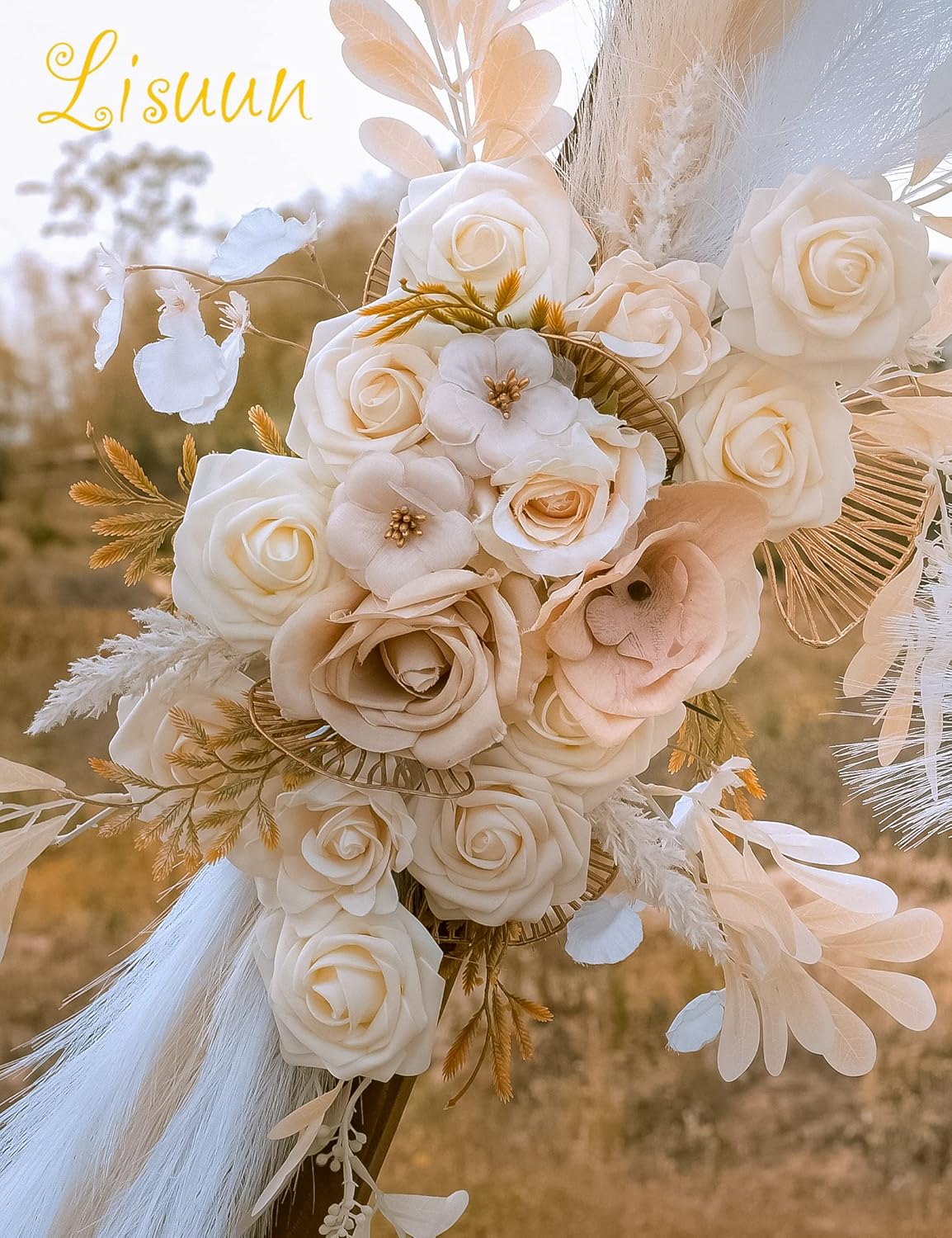 Lisuun Wedding Arch Artificial Flowers - Pack of 2