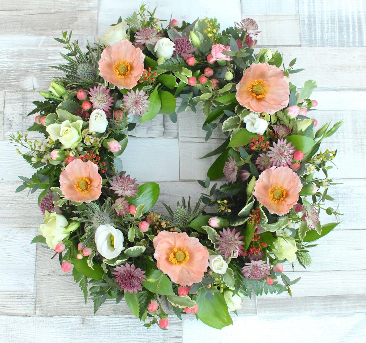 ICBOX Poppy Flowers Artificial 8PCS Champagne