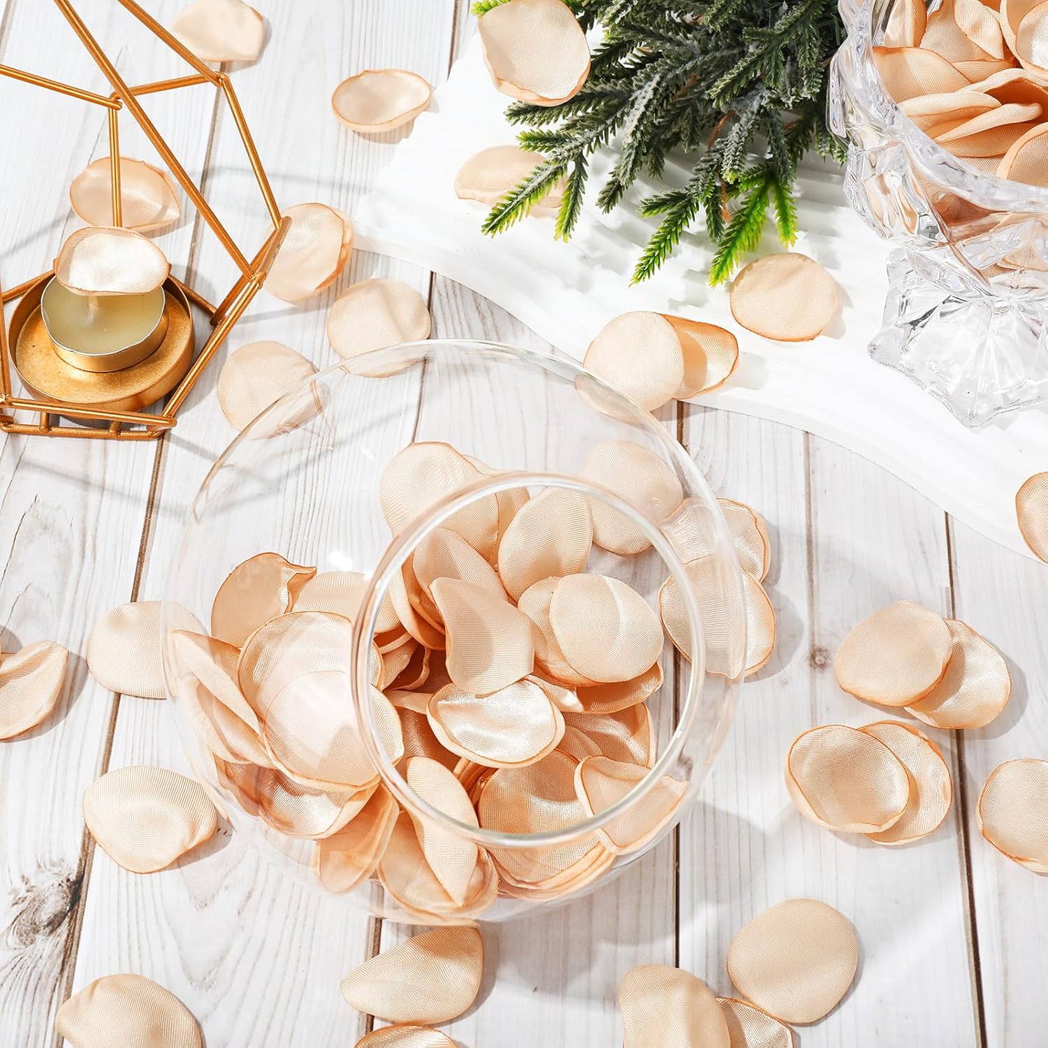 Whaline Champagne Gold Rose Petals 600Pcs Set