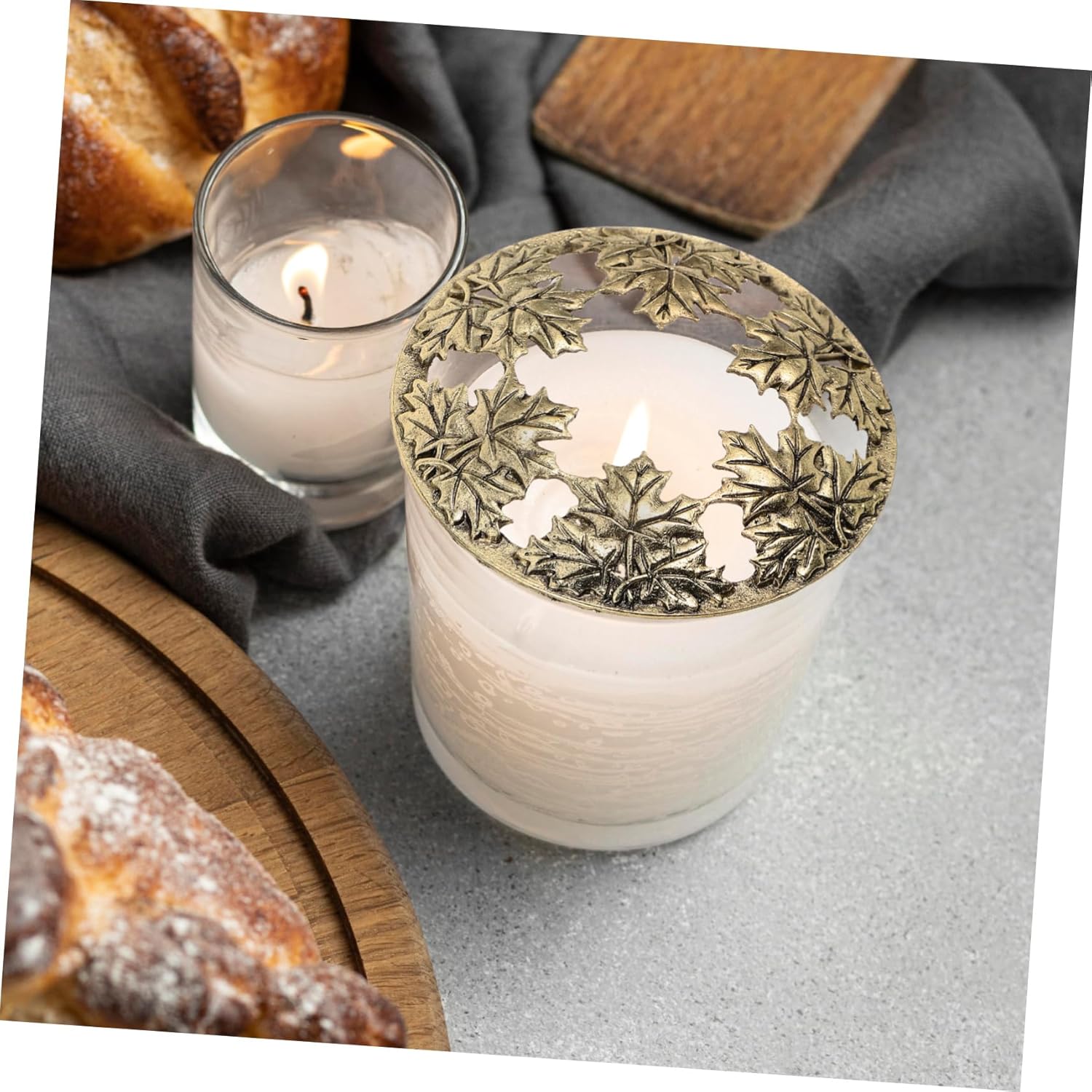 Candle Toppers with Hollow Design for Jar Candles