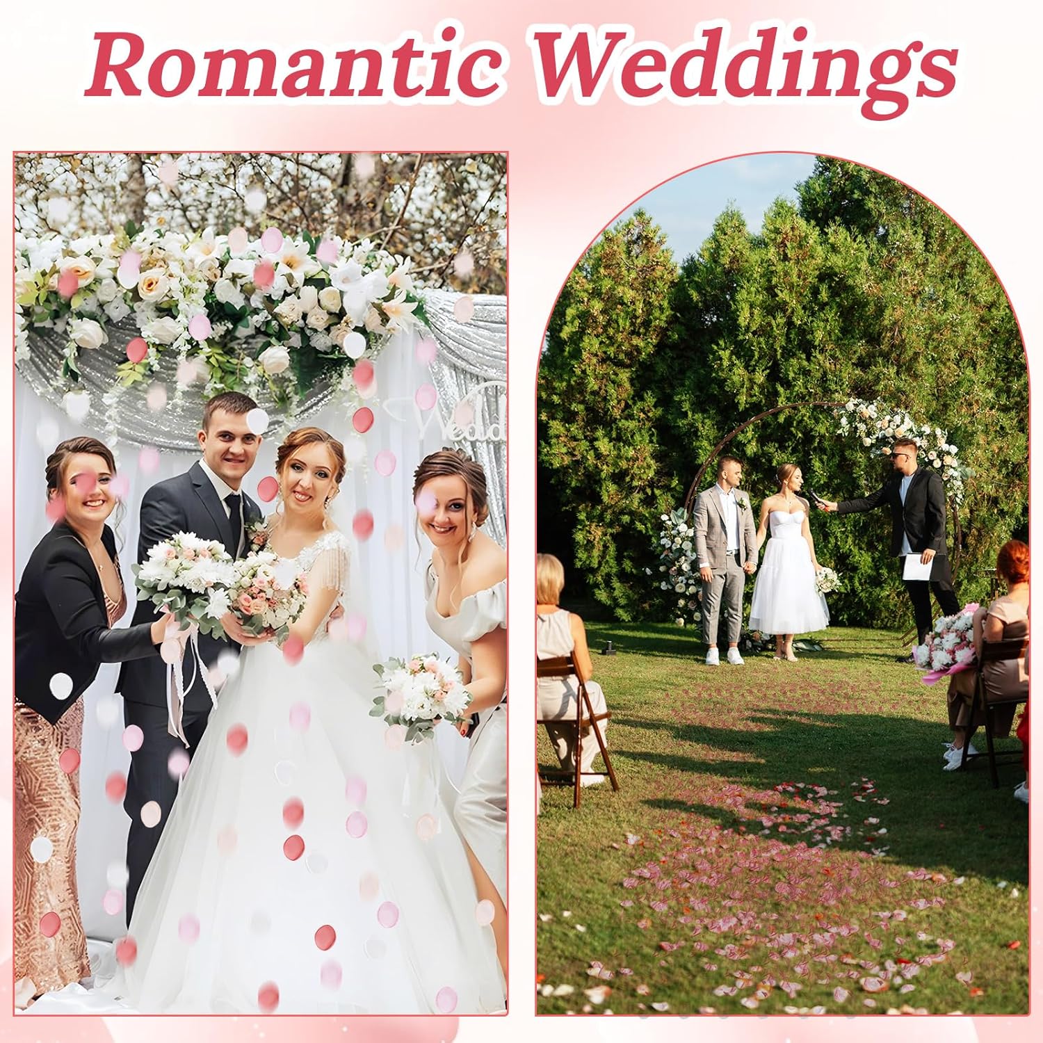 200 Pcs Artificial Silk Rose Petals for Wedding Decor