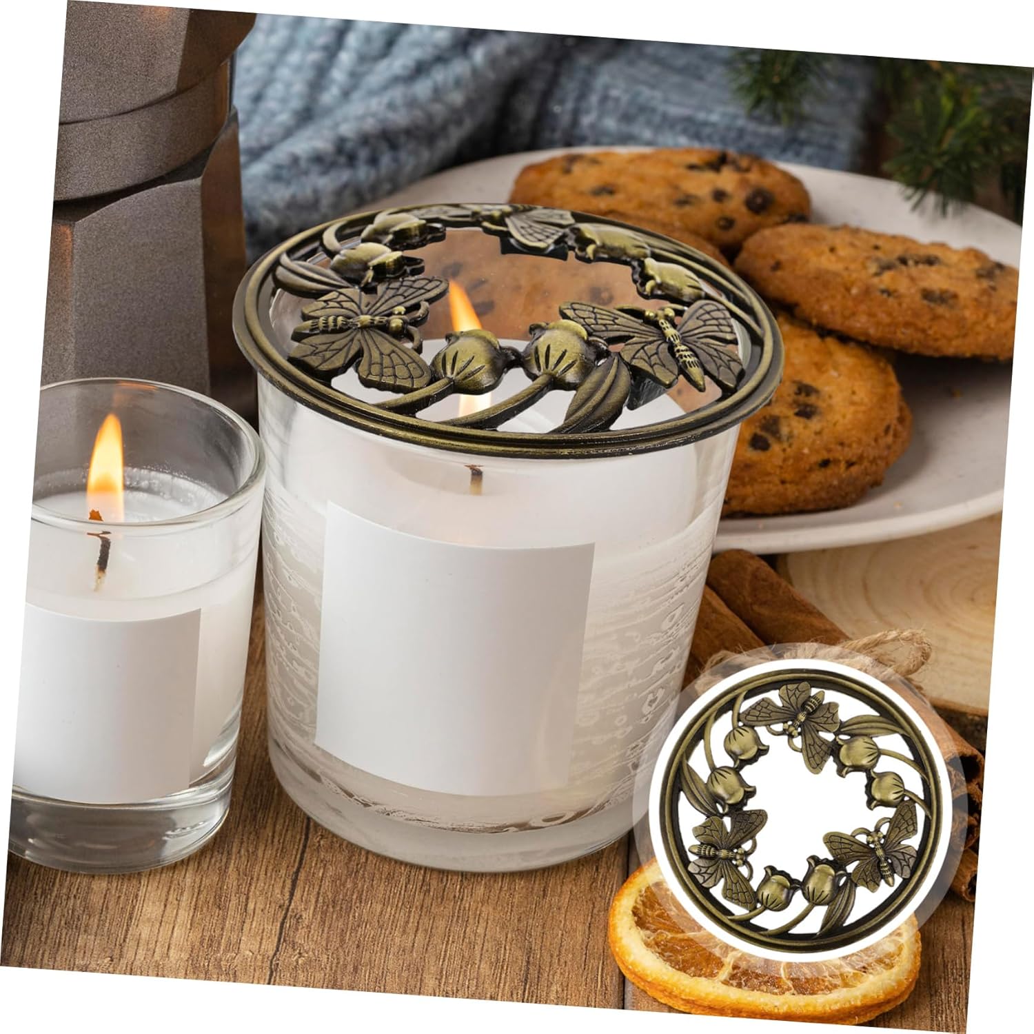 Ipetboom Candle Covers Sleeve Jar Candle Toppers Aromatherapy Shield