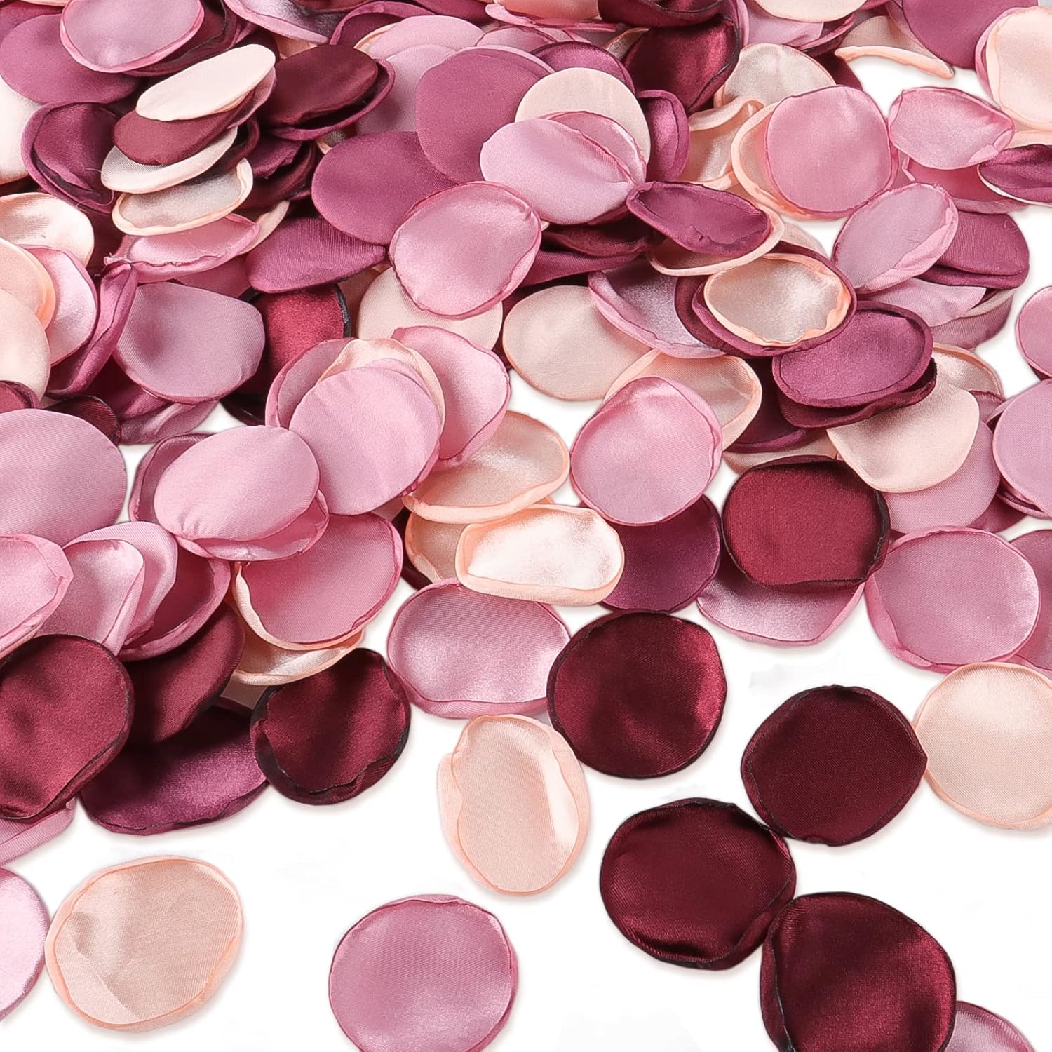400pcs Silk Rose Petals Mix Burgundy Wedding Decor