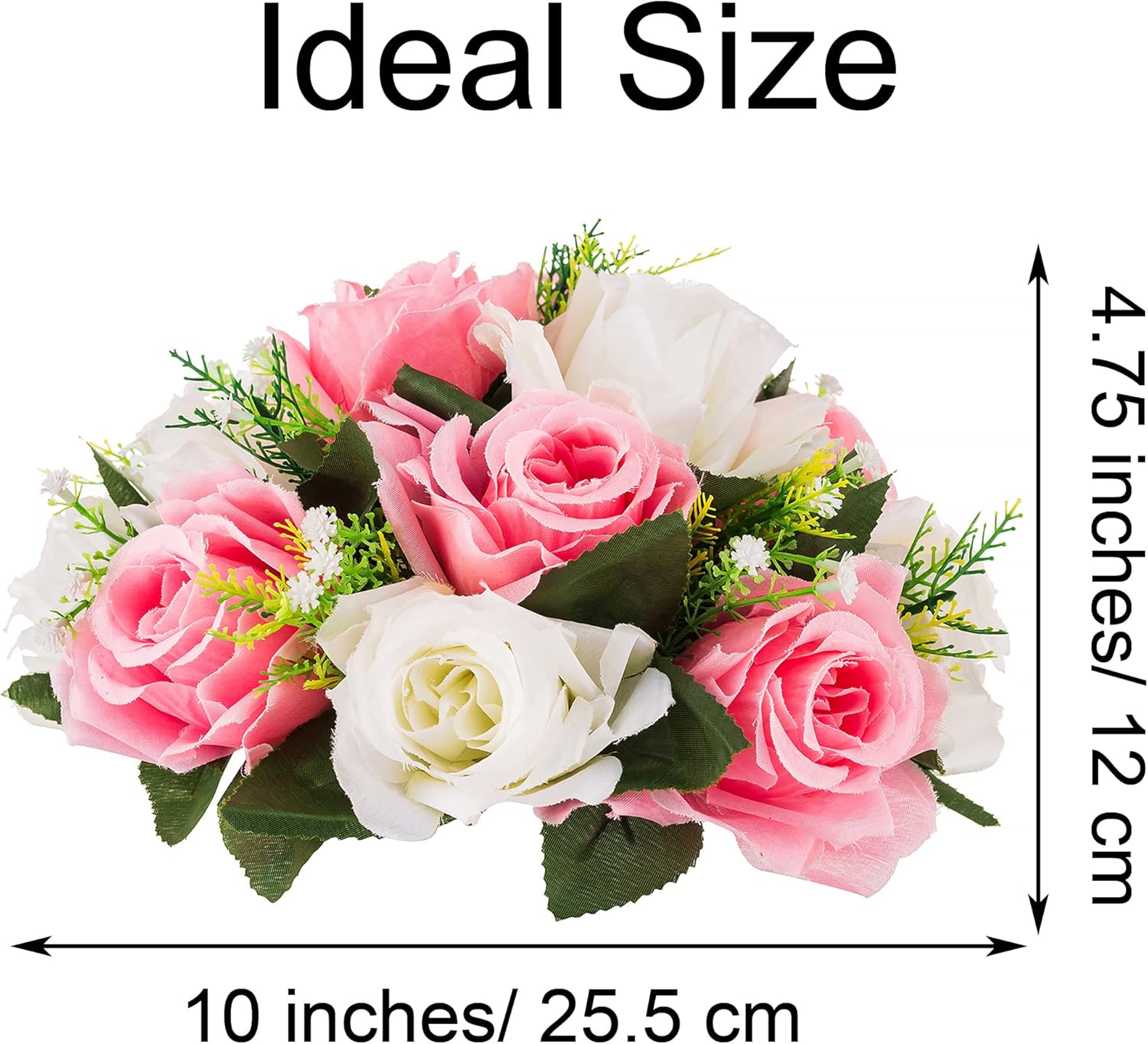 Pink White Flower Balls Centerpieces for Wedding Tables 2 Packs