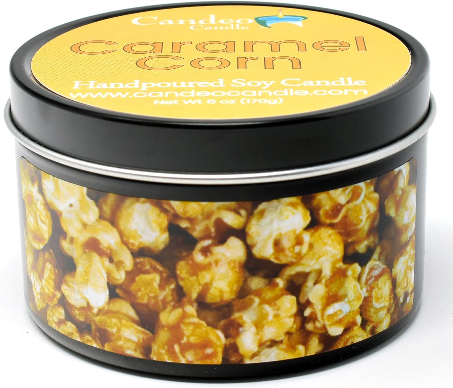 Caramel Corn Soy Wax Travel Tin Candles
