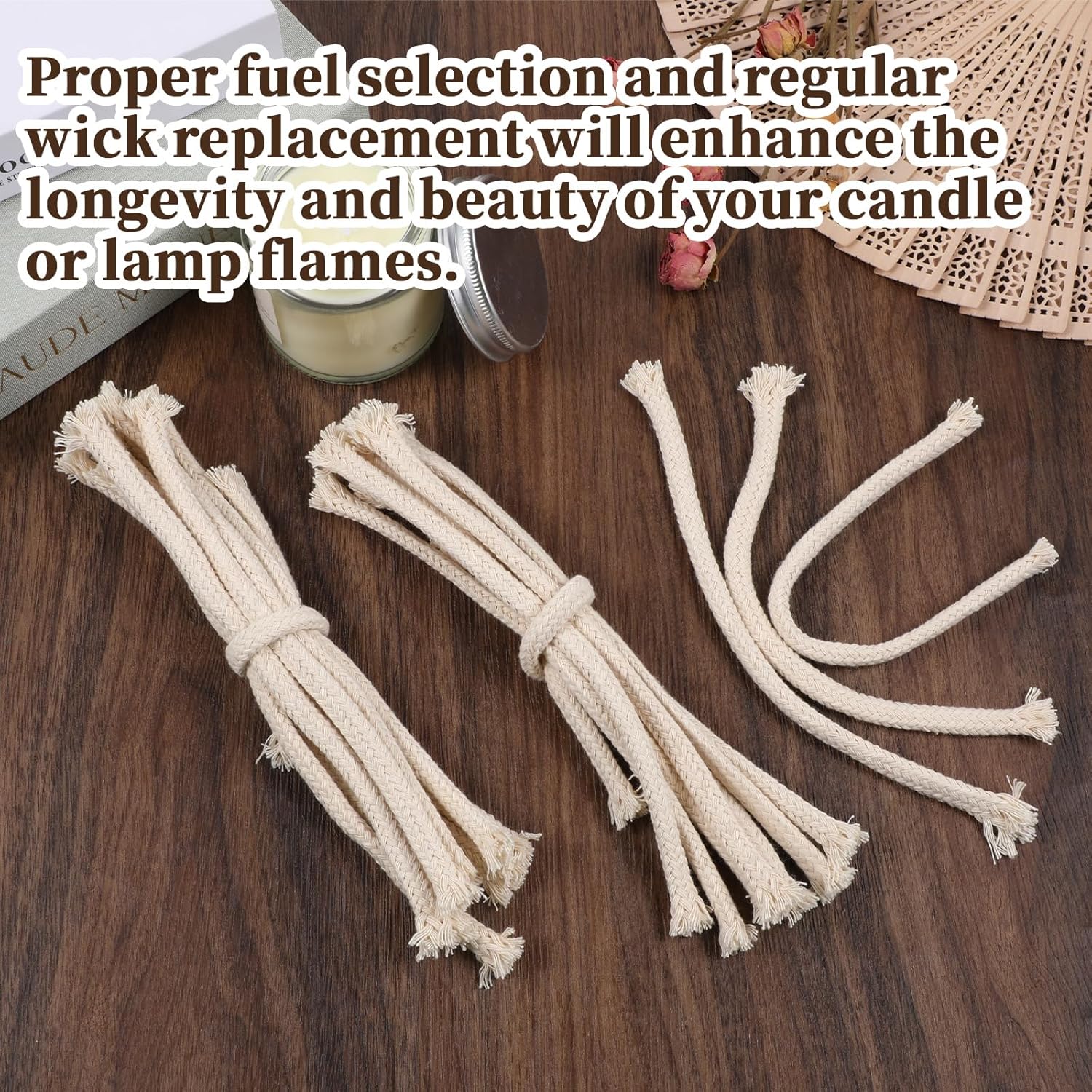 20 Pcs 14 Round Oil Lamp Wicks Cotton Replacement