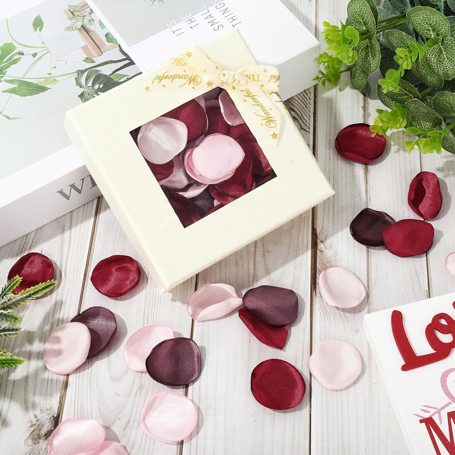 Whaline 400Pcs Artificial Silk Rose Petals Set