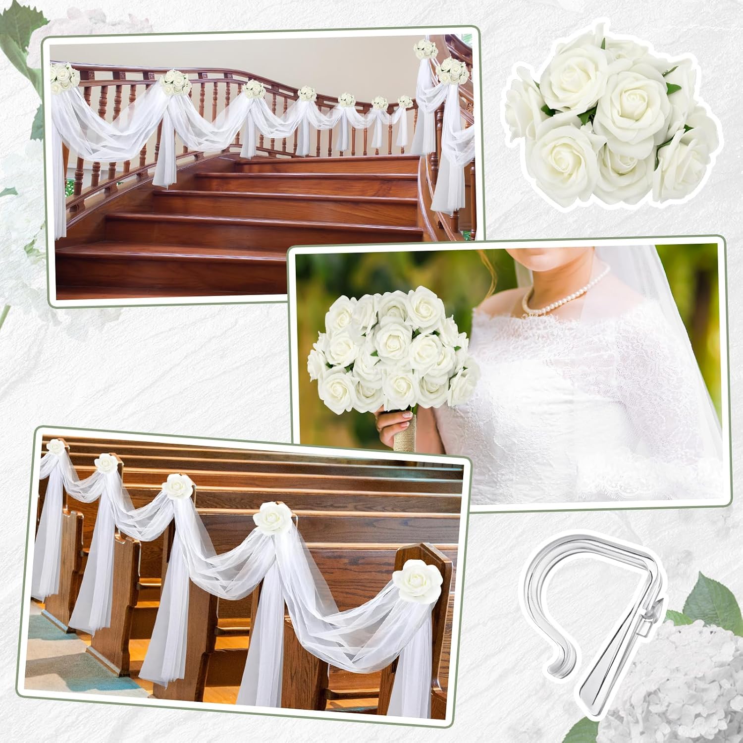 Riceshoot 34 Pcs Wedding Aisle Decorations